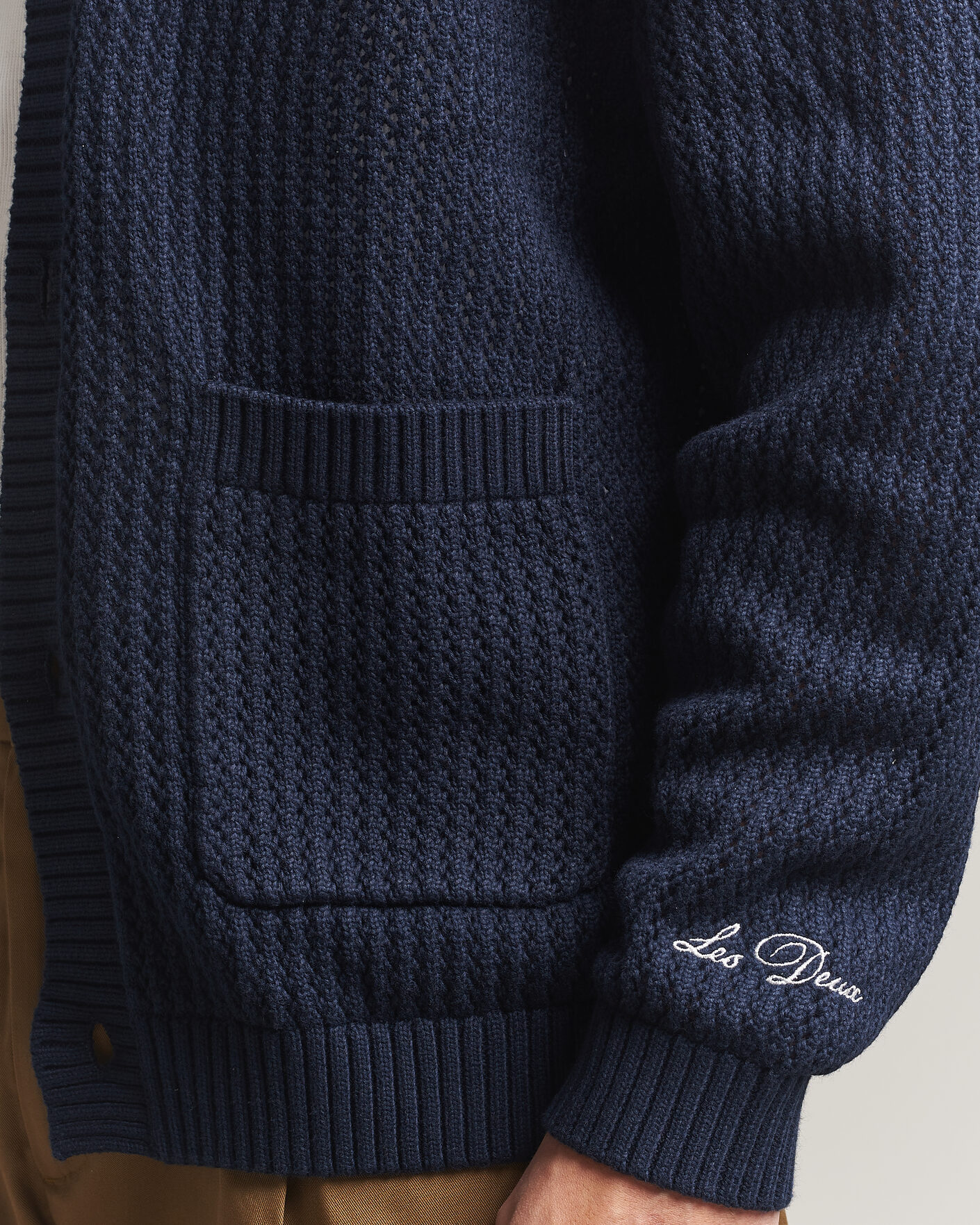 Herre | Trøjer | LES DEUX | Prince Lace Knitted Cardigan Dark Navy