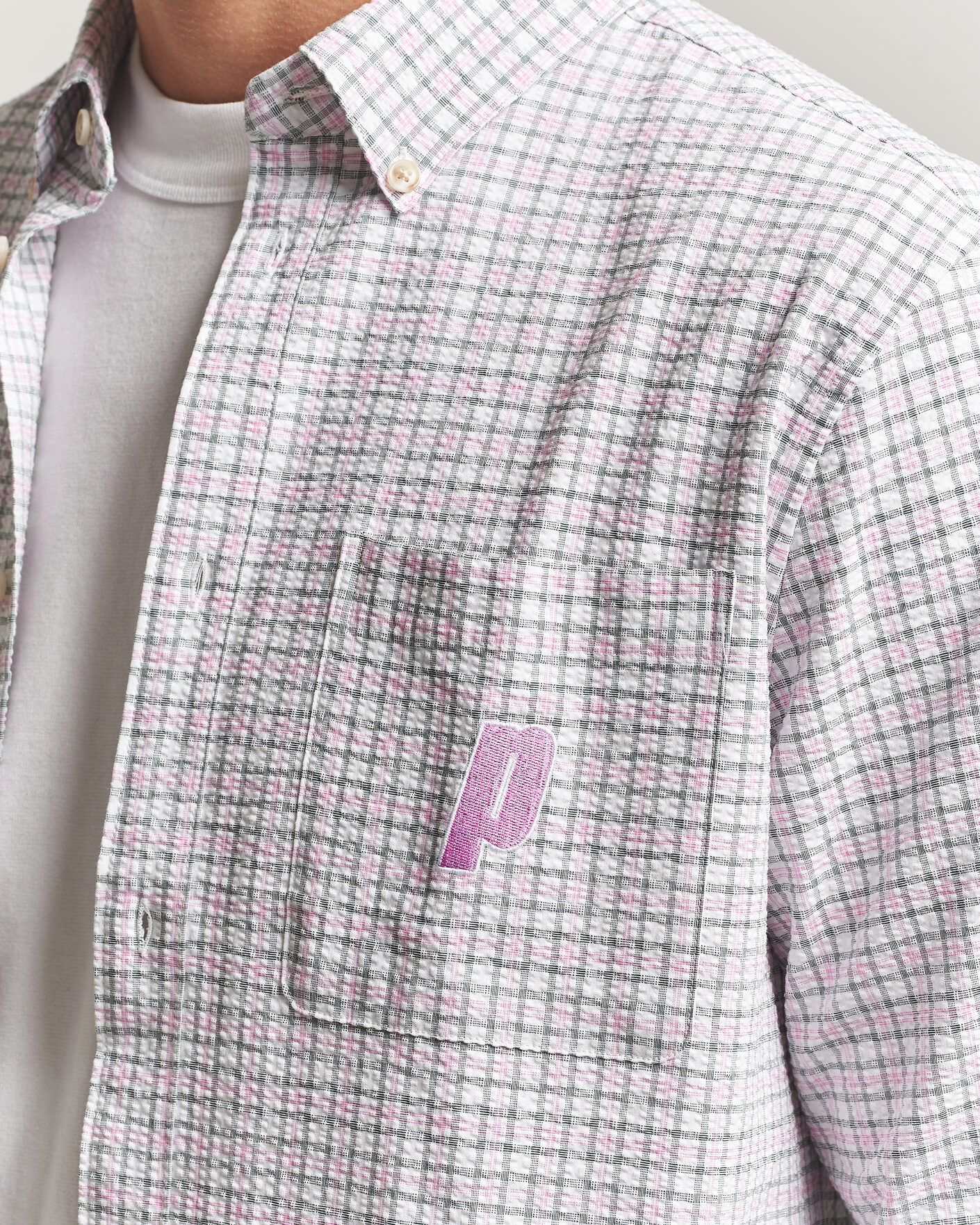 Herre | Skjorter | LES DEUX | Prince Seersucker Check Shirt Ivory