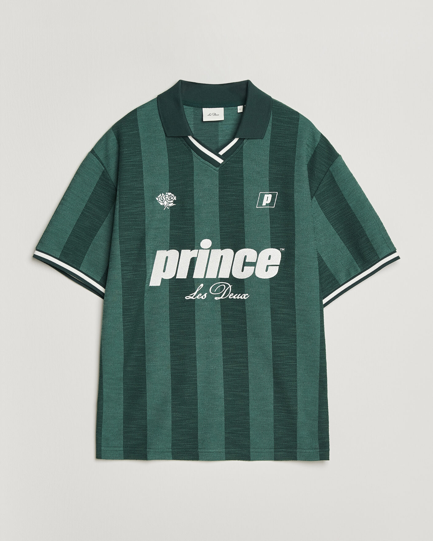 Herre | Polotrøjer | LES DEUX | Prince Stripe Jaquard Polo Pineneedle Green