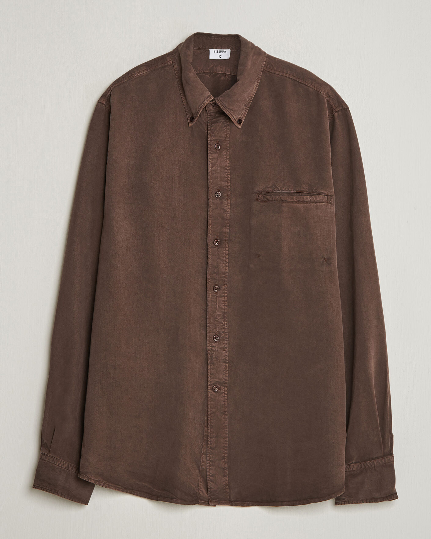 Herre | Skjorter | Filippa K | Zack Lyocell Shirt Dark Chocolate