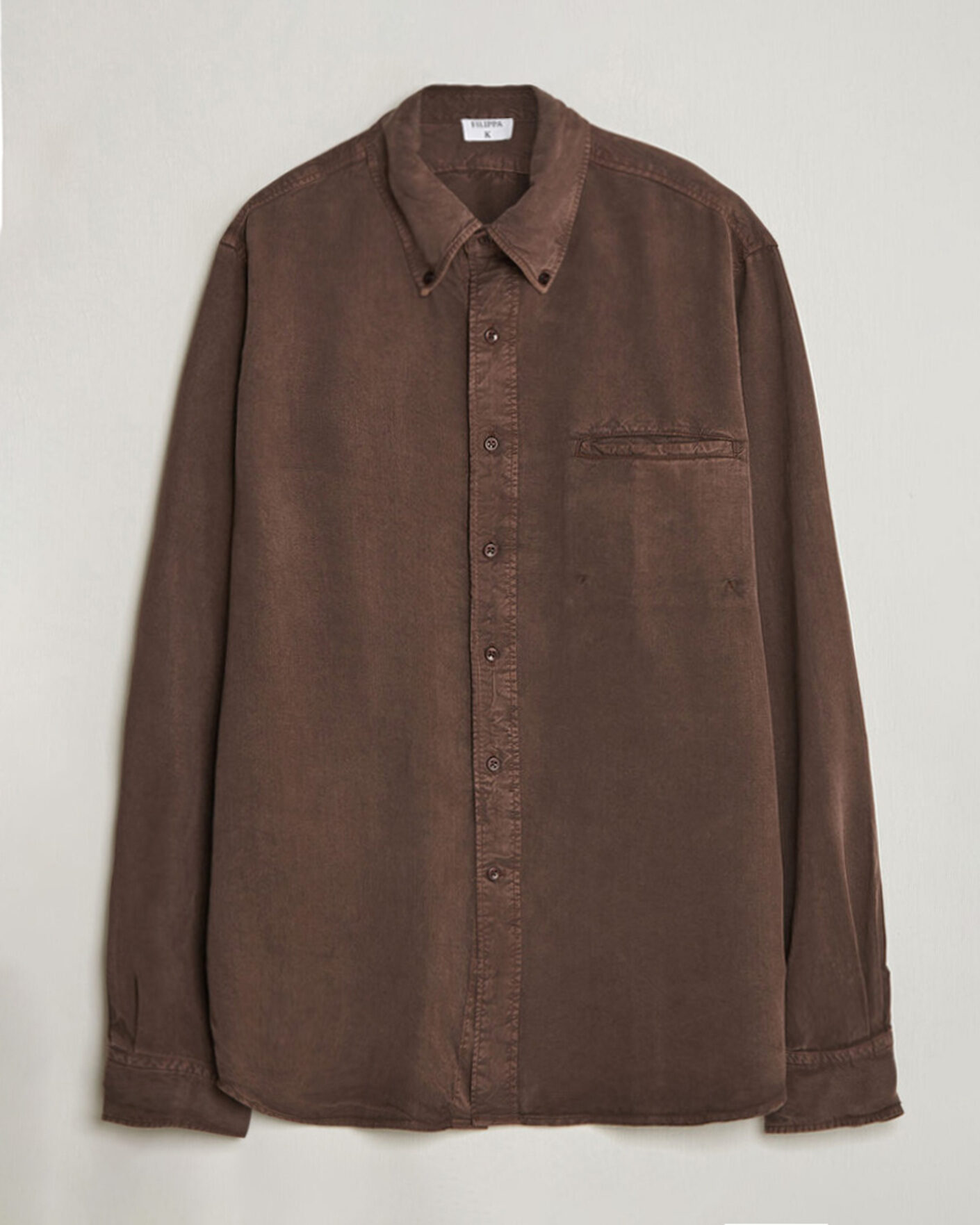 Herre | Skjorter | Filippa K | Zack Lyocell Shirt Dark Chocolate
