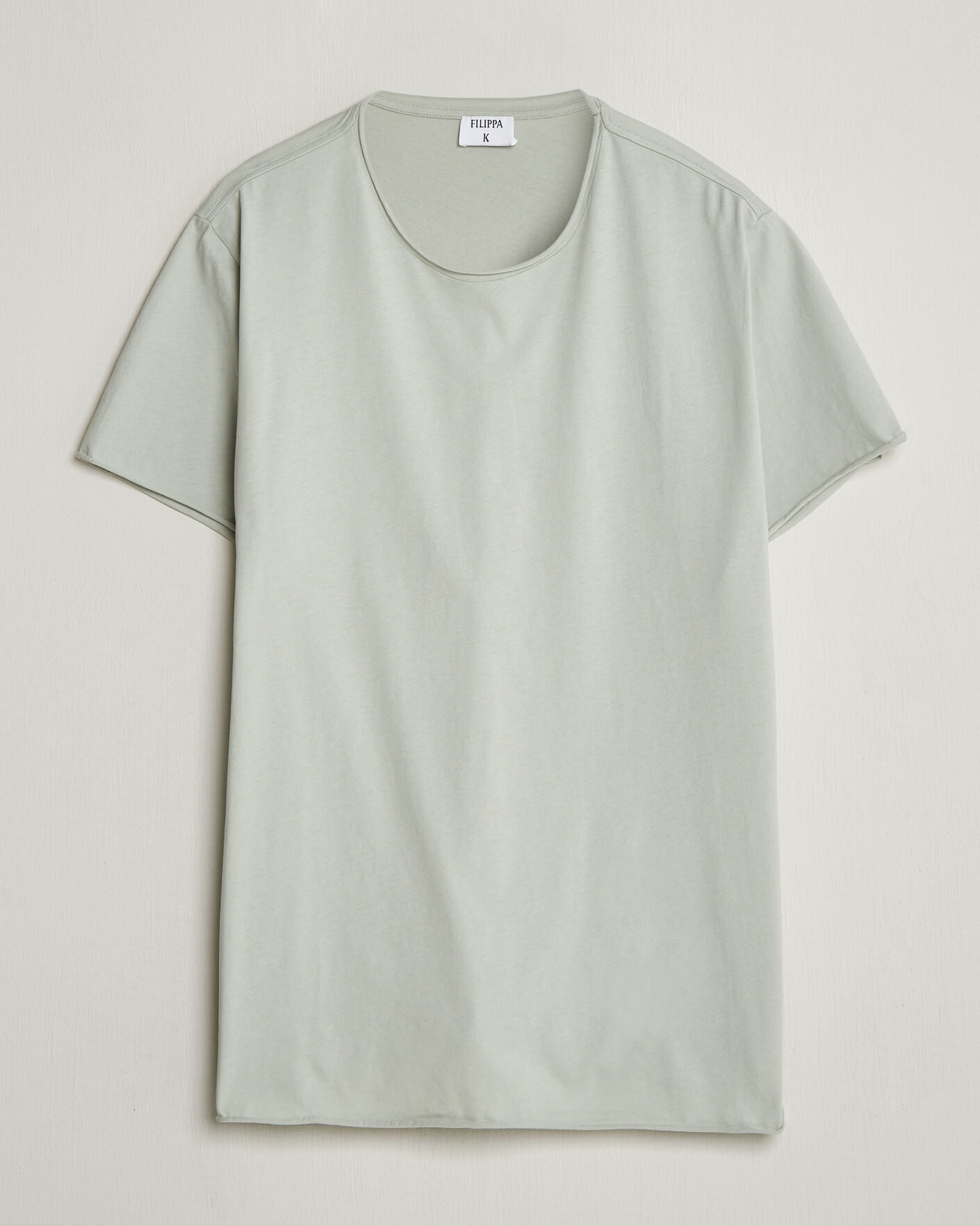 Herre | T-Shirts | Filippa K | Roll Neck Crew Neck T-Shirt Silver Grey