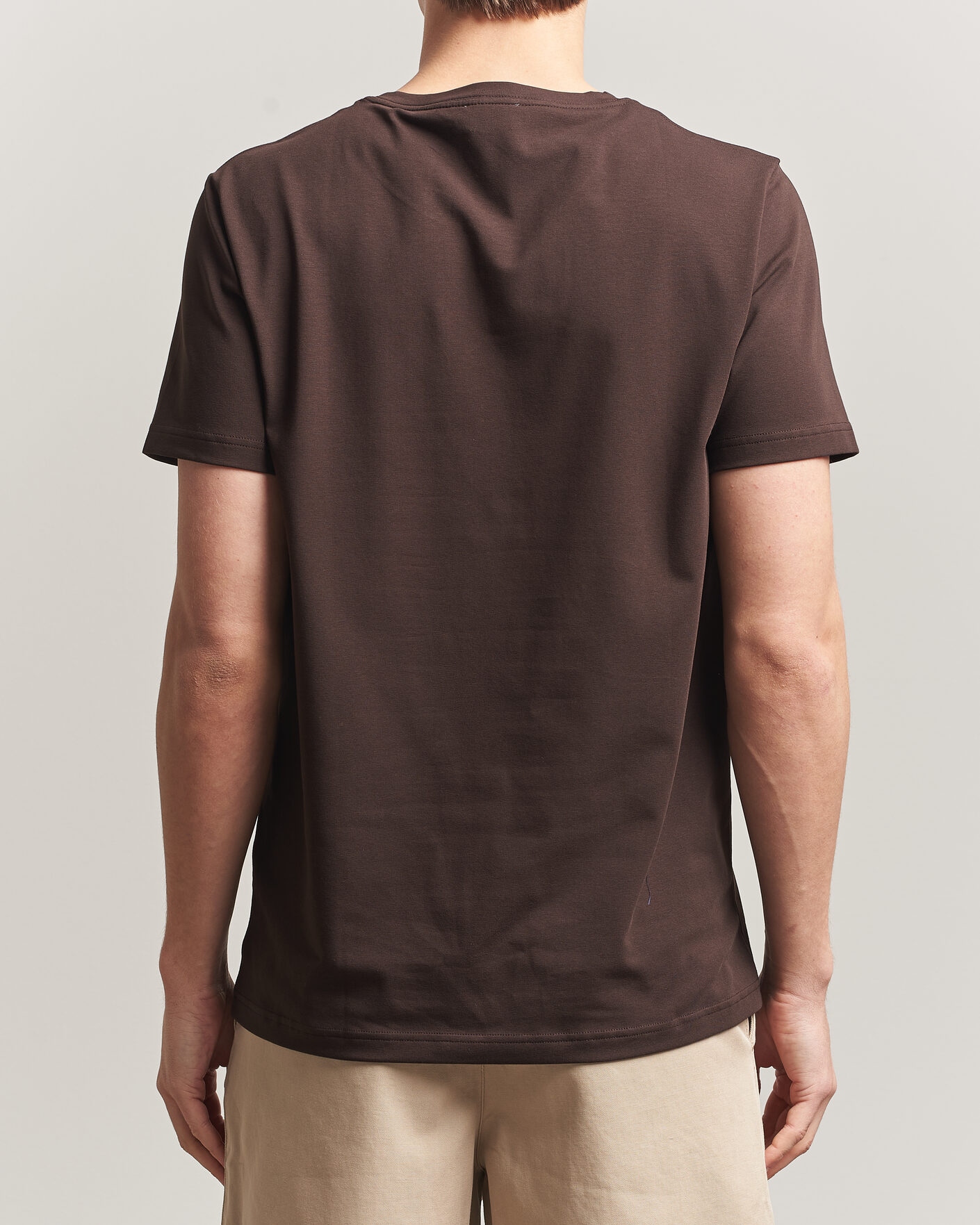 Herre | T-Shirts | Filippa K | Soft Lycra T-Shirt Dark Chocolate