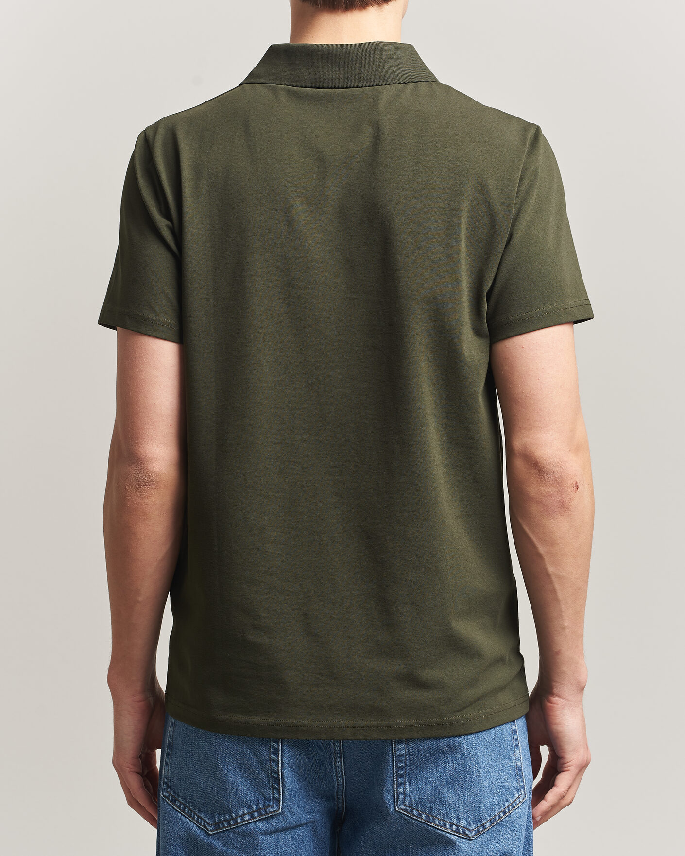 Herre | Polotrøjer | Filippa K | Soft Lycra Polo T-Shirt Midnight Olive