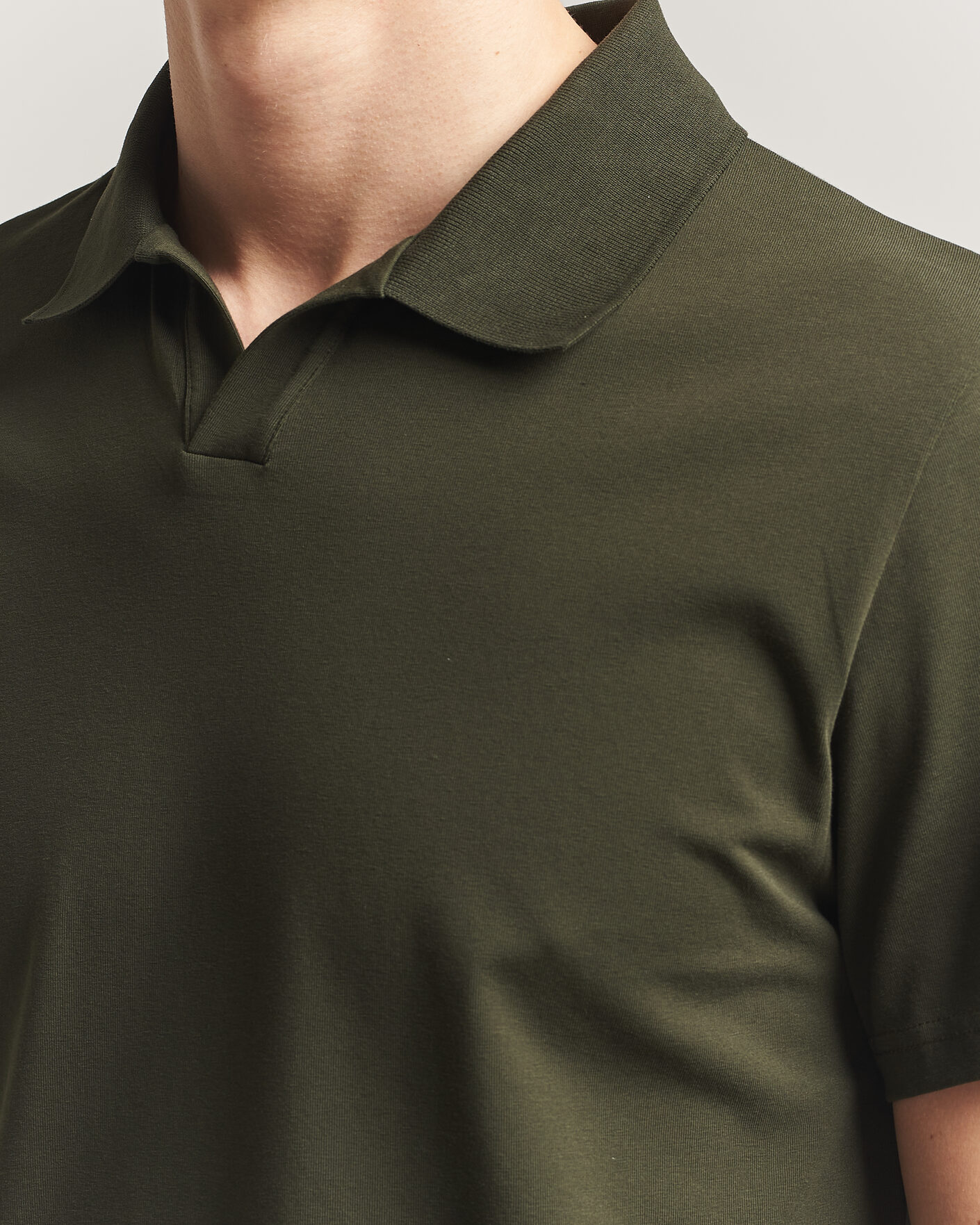 Herre | Polotrøjer | Filippa K | Soft Lycra Polo T-Shirt Midnight Olive