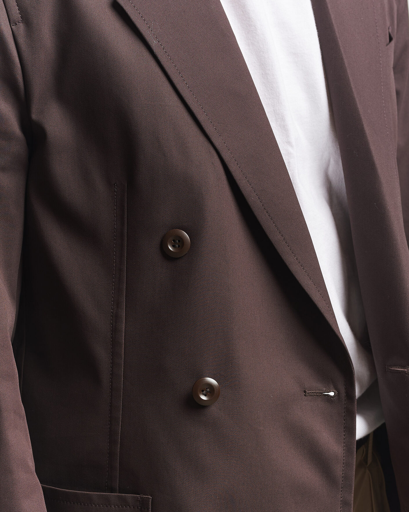 Herre | Blazere & jakker | Filippa K | Reese Cotton Double Breasted Blazer Dark Chocolate