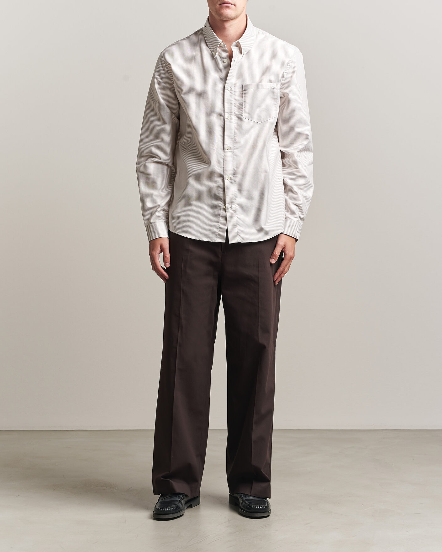 Herre | Bukser | Filippa K | Reeve Cotton Trousers Dark Chocolate