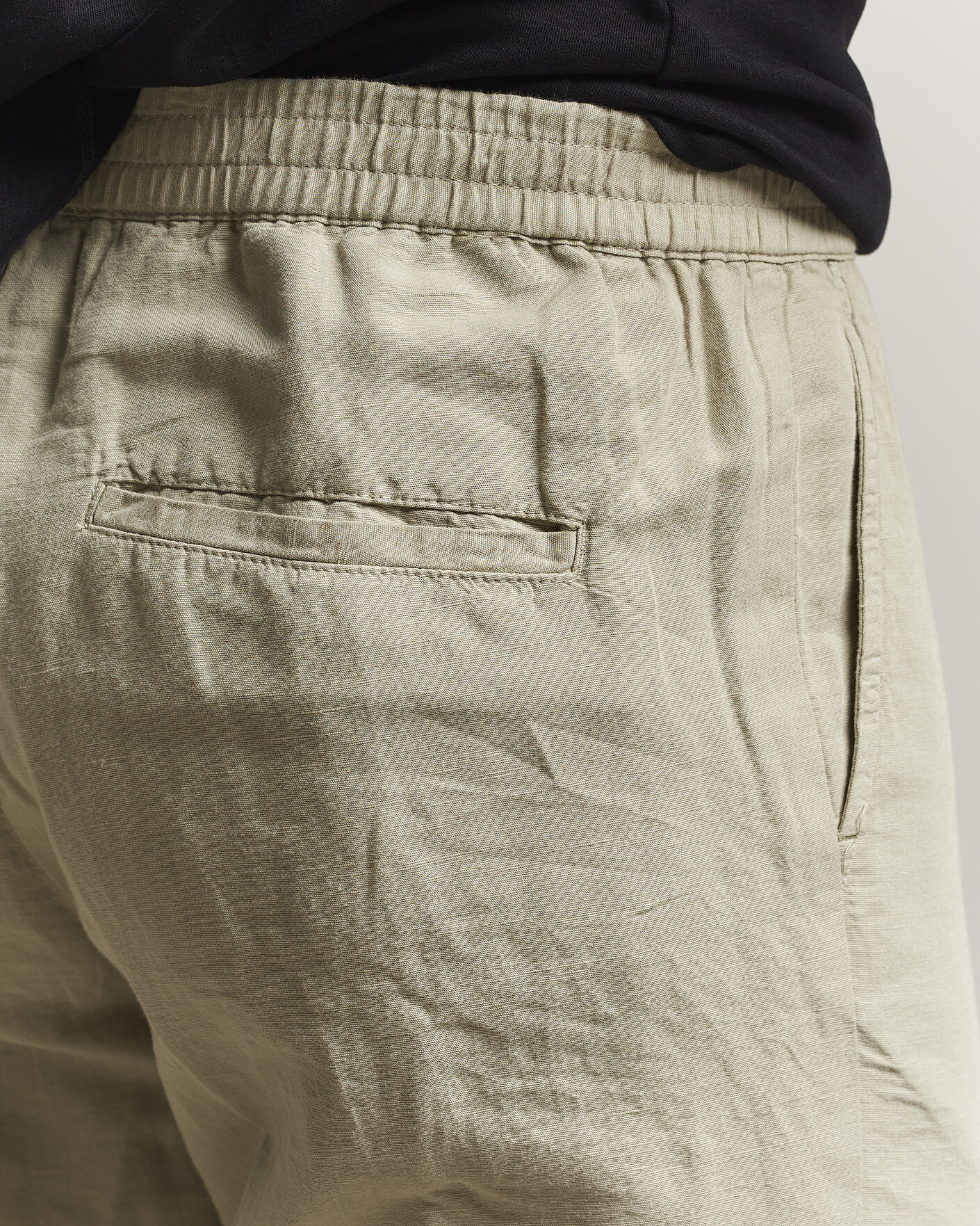 Herre | Bukser | Filippa K | Theo Relaxed Linen/Cotton Drawstring Trousers Light Green