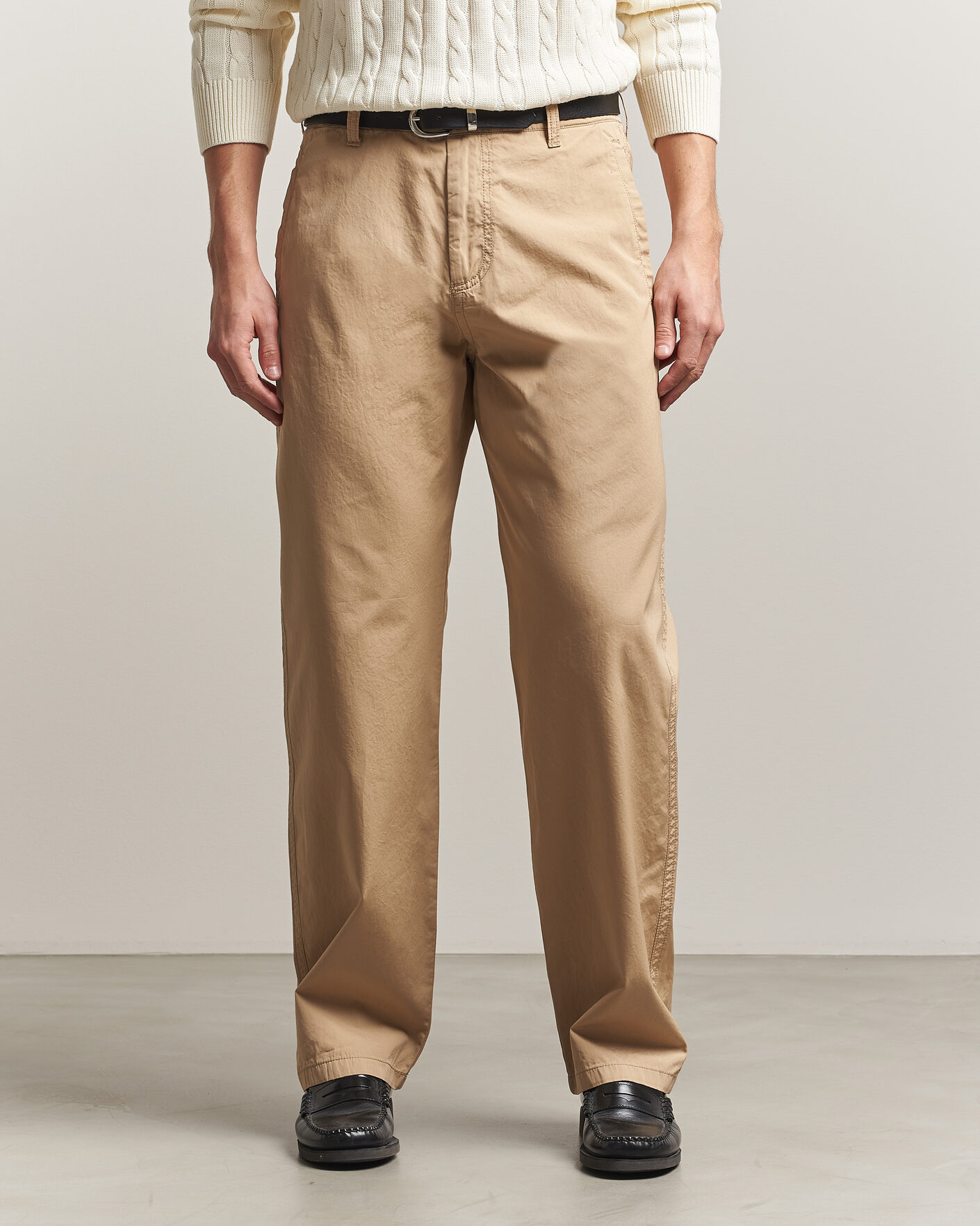 Herre | Bukser | Filippa K | Flynn Washed Cotton Drawstring Trousers Canvas Beige