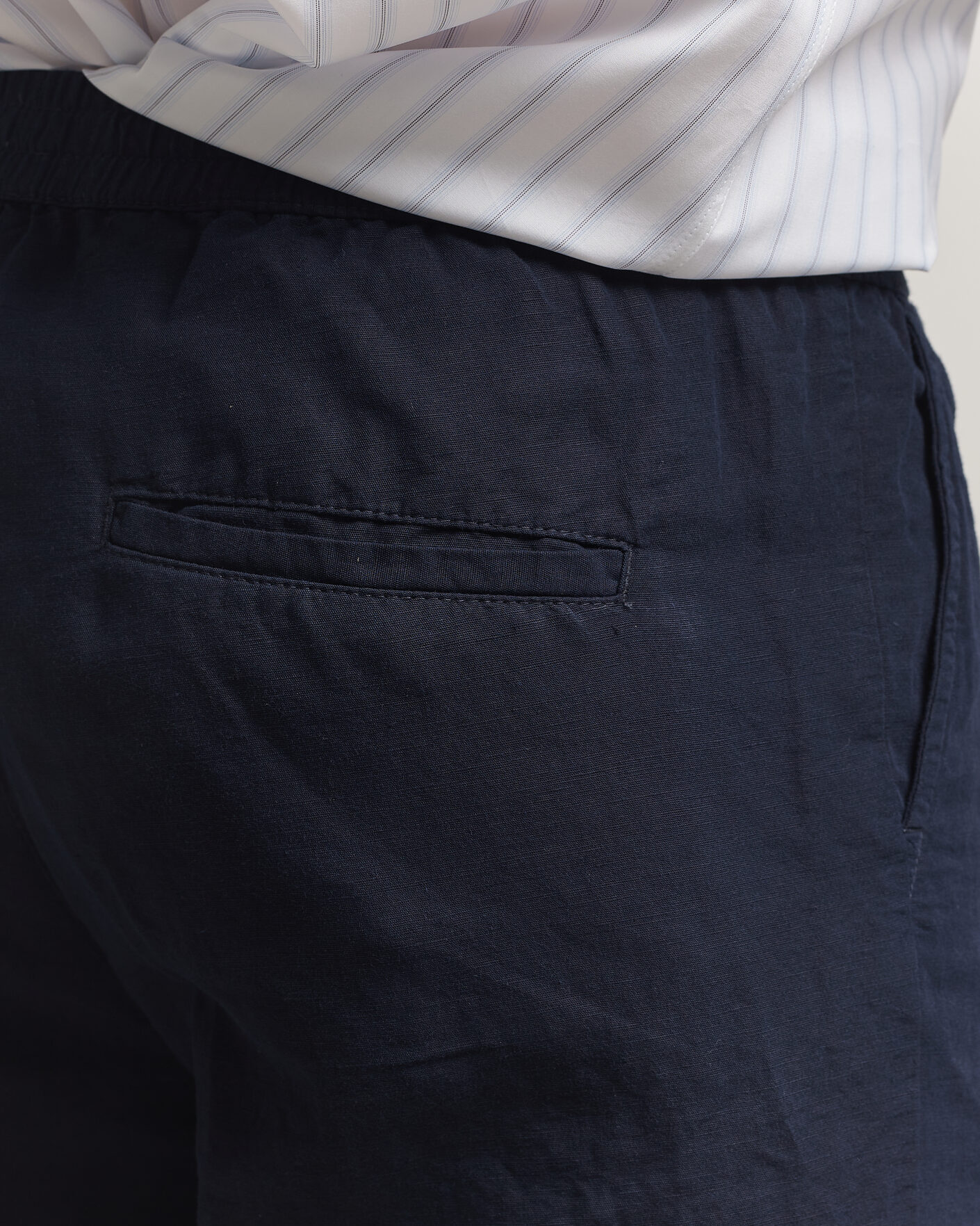 Herre | Shorts | Filippa K | Theo Relaxed Linen/Cotton Drawstring Shorts Navy