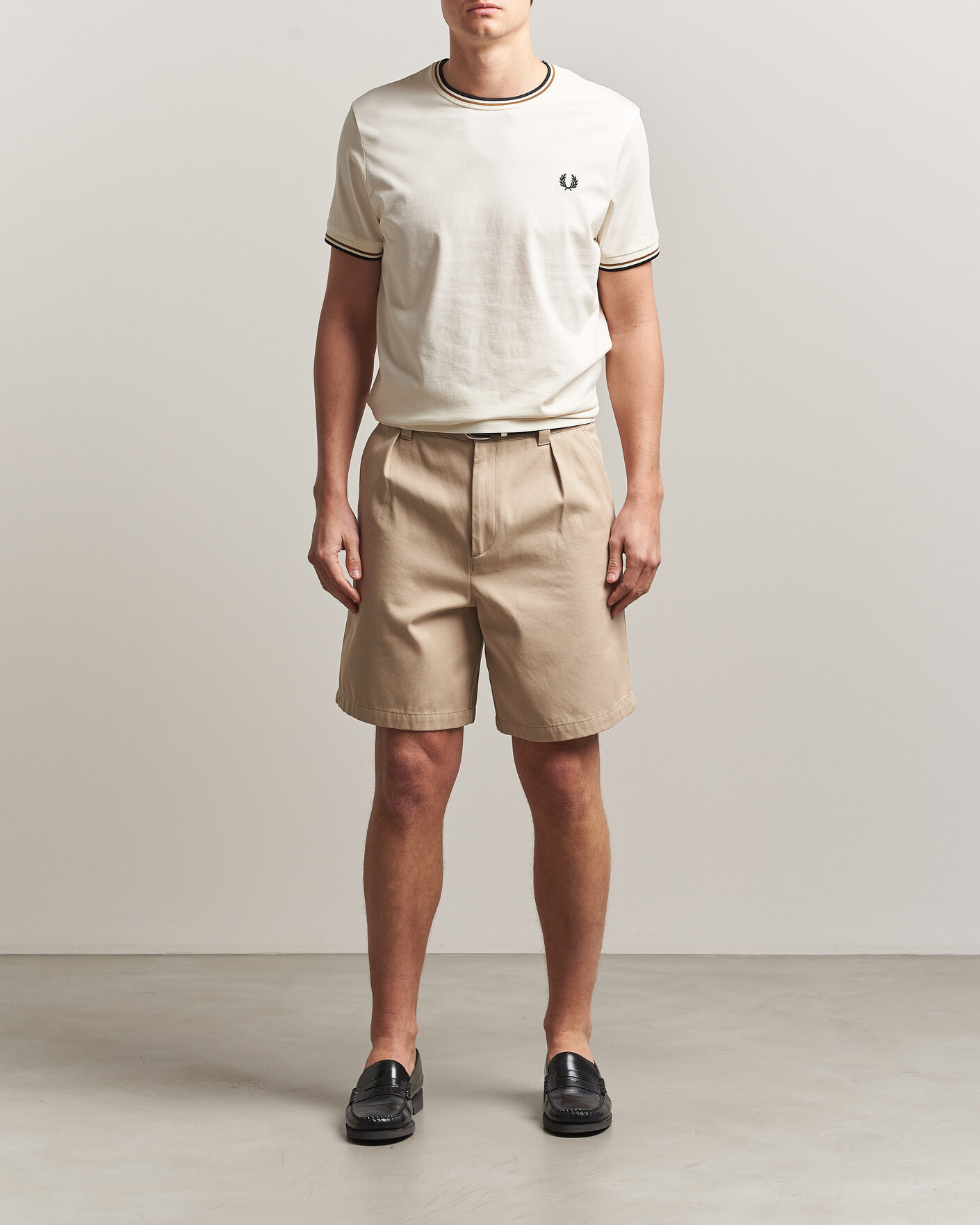 Herre | T-Shirts | Fred Perry | Twin Tipped T-Shirt Ecru