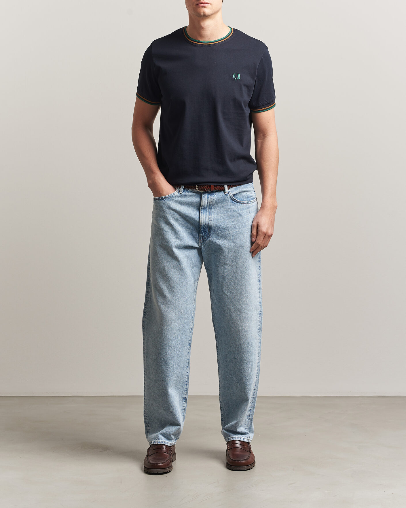 Herre | T-Shirts | Fred Perry | Twin Tipped T-Shirt Navy