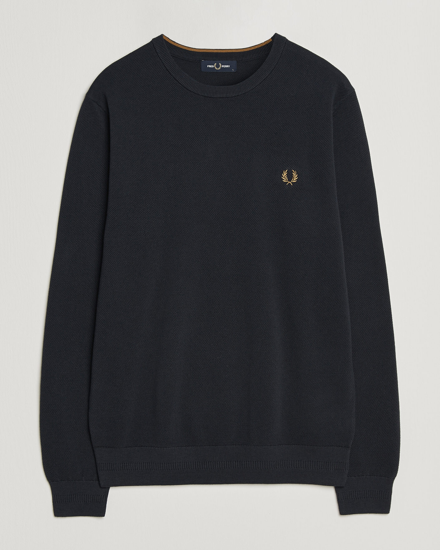 Herre | Trøjer | Fred Perry | Piqué Stitched Sweater Navy