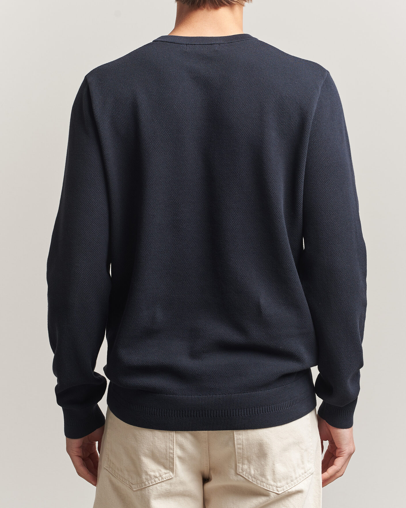 Herre | Trøjer | Fred Perry | Piqué Stitched Sweater Navy