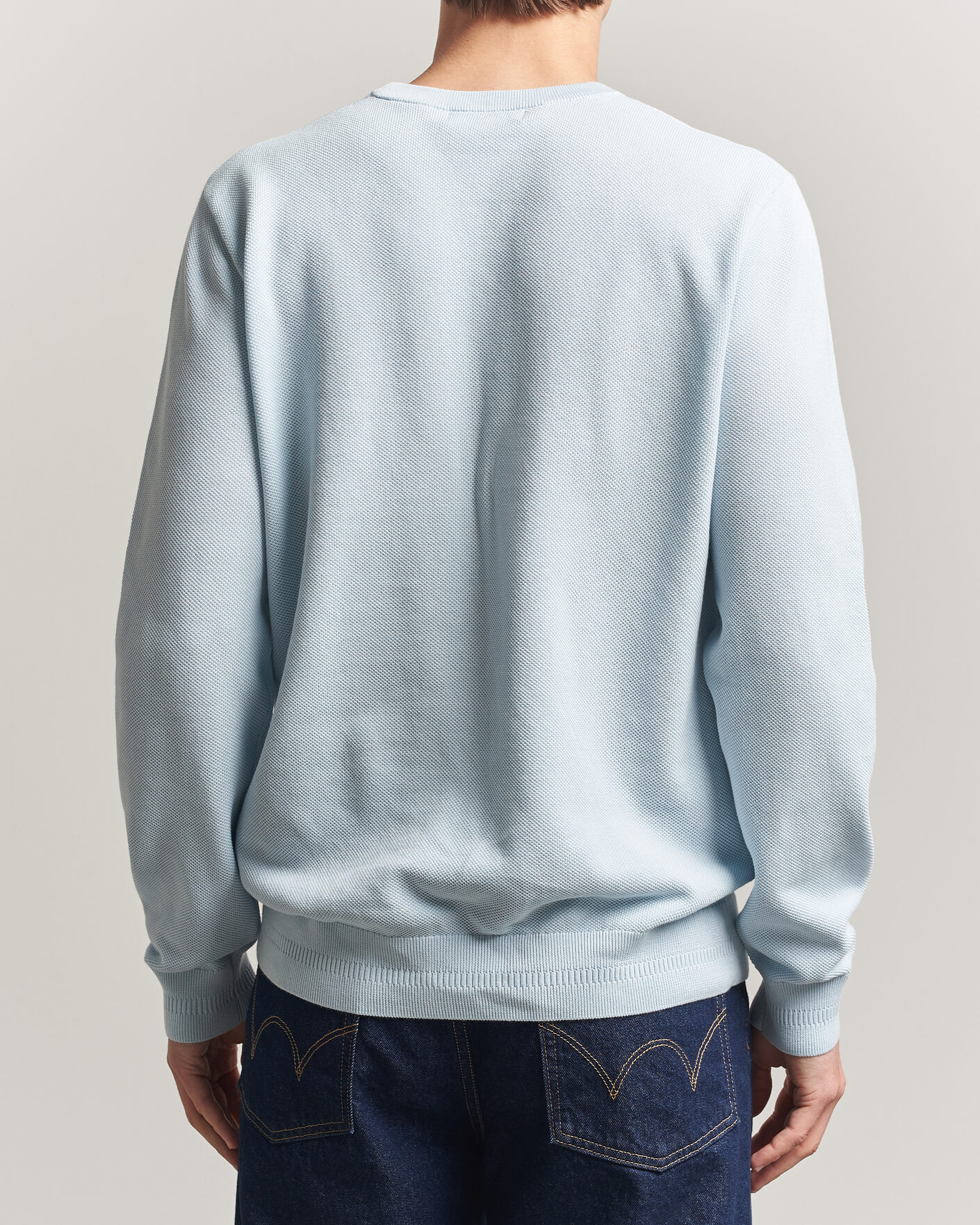 Herre | Trøjer | Fred Perry | Piqué Stitched Sweater Light Ice