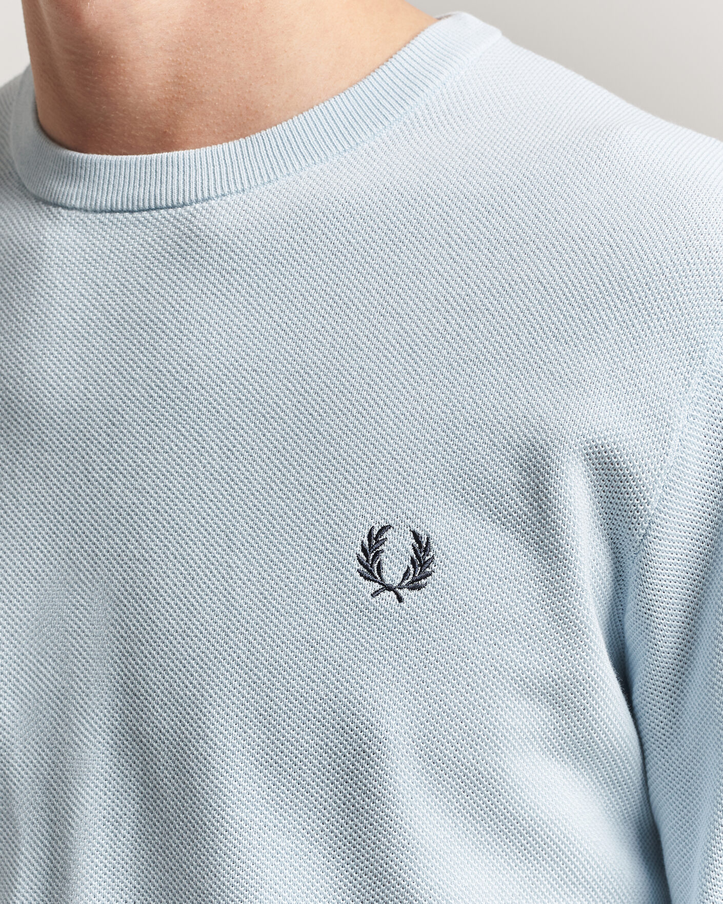Herre | Trøjer | Fred Perry | Piqué Stitched Sweater Light Ice