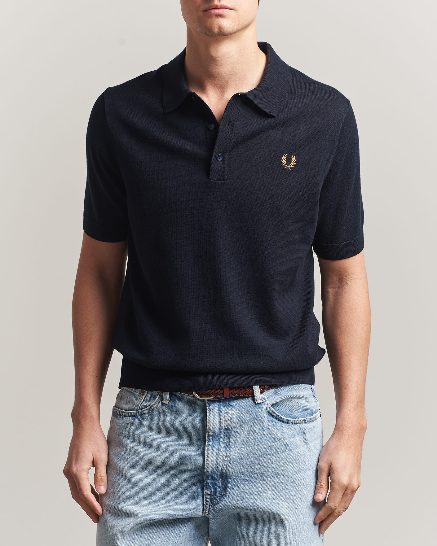 Herre | Polotrøjer | Fred Perry | Cotton Knitted Polo Navy