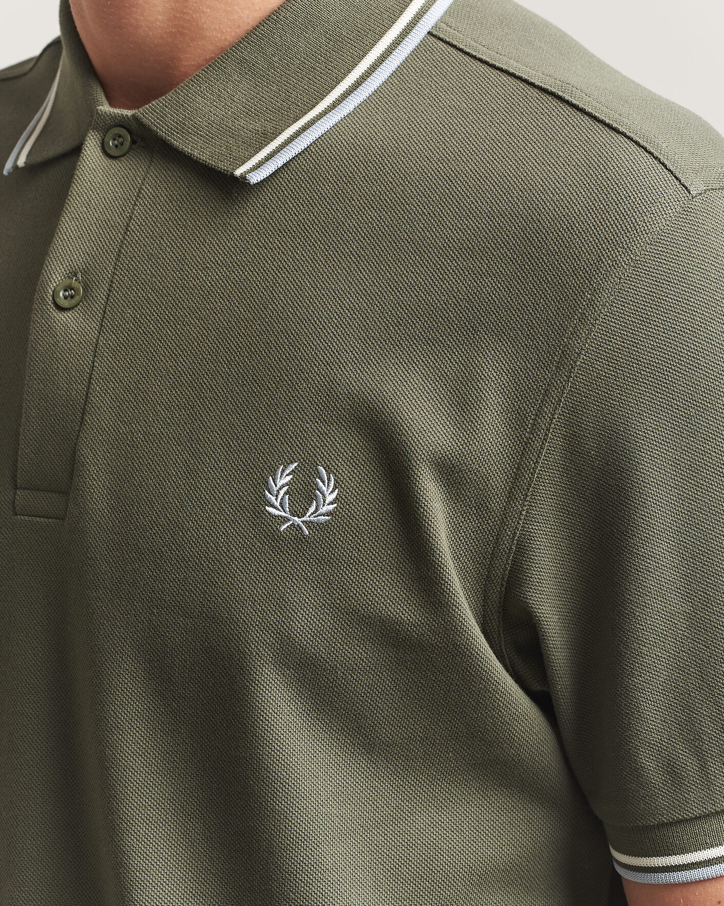 Herre | Polotrøjer | Fred Perry | Twin Tipped Polo Shirt Laurel Wreath Green