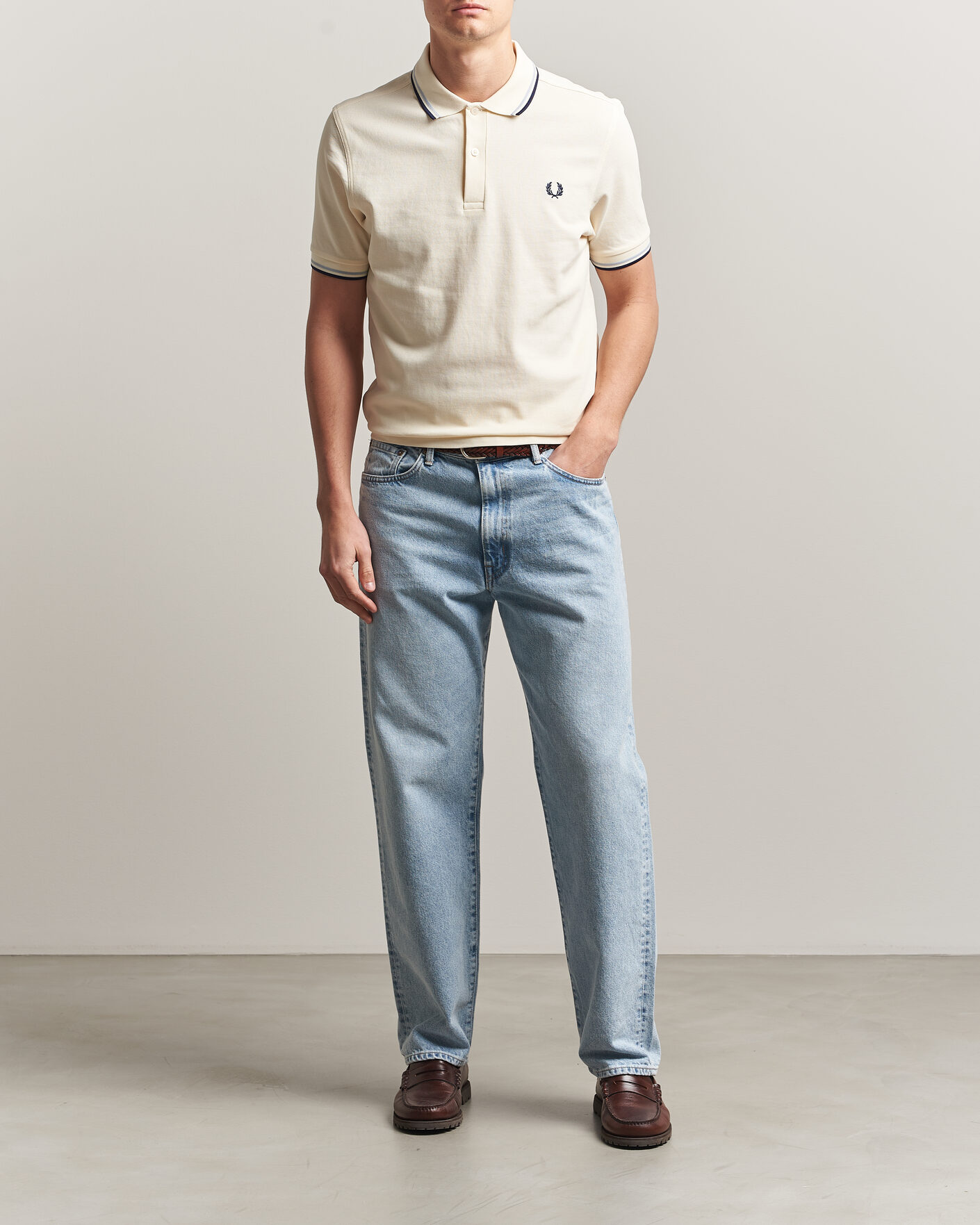 Herre | Polotrøjer | Fred Perry | Twin Tipped Polo Shirt Ecru