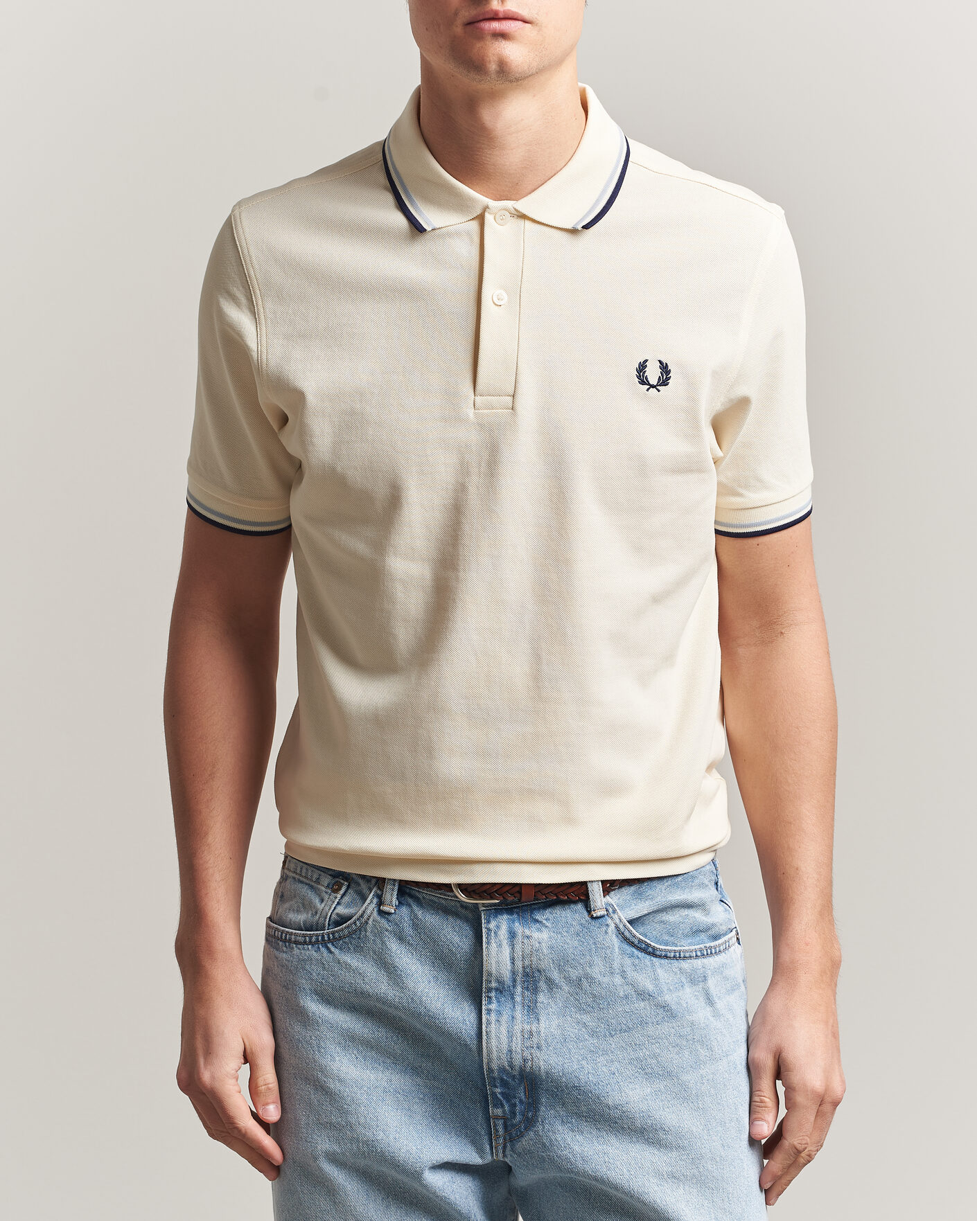 Herre | Polotrøjer | Fred Perry | Twin Tipped Polo Shirt Ecru