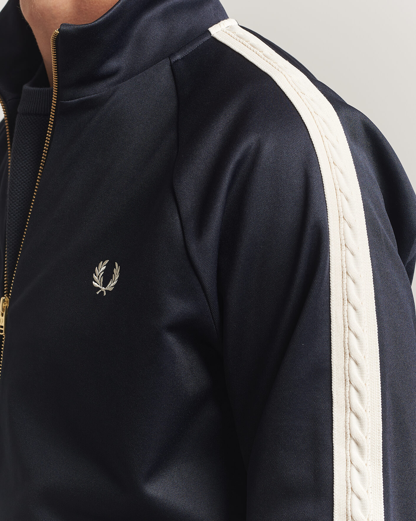 Herre | Trøjer | Fred Perry | Cable Taped Track Jacket Navy