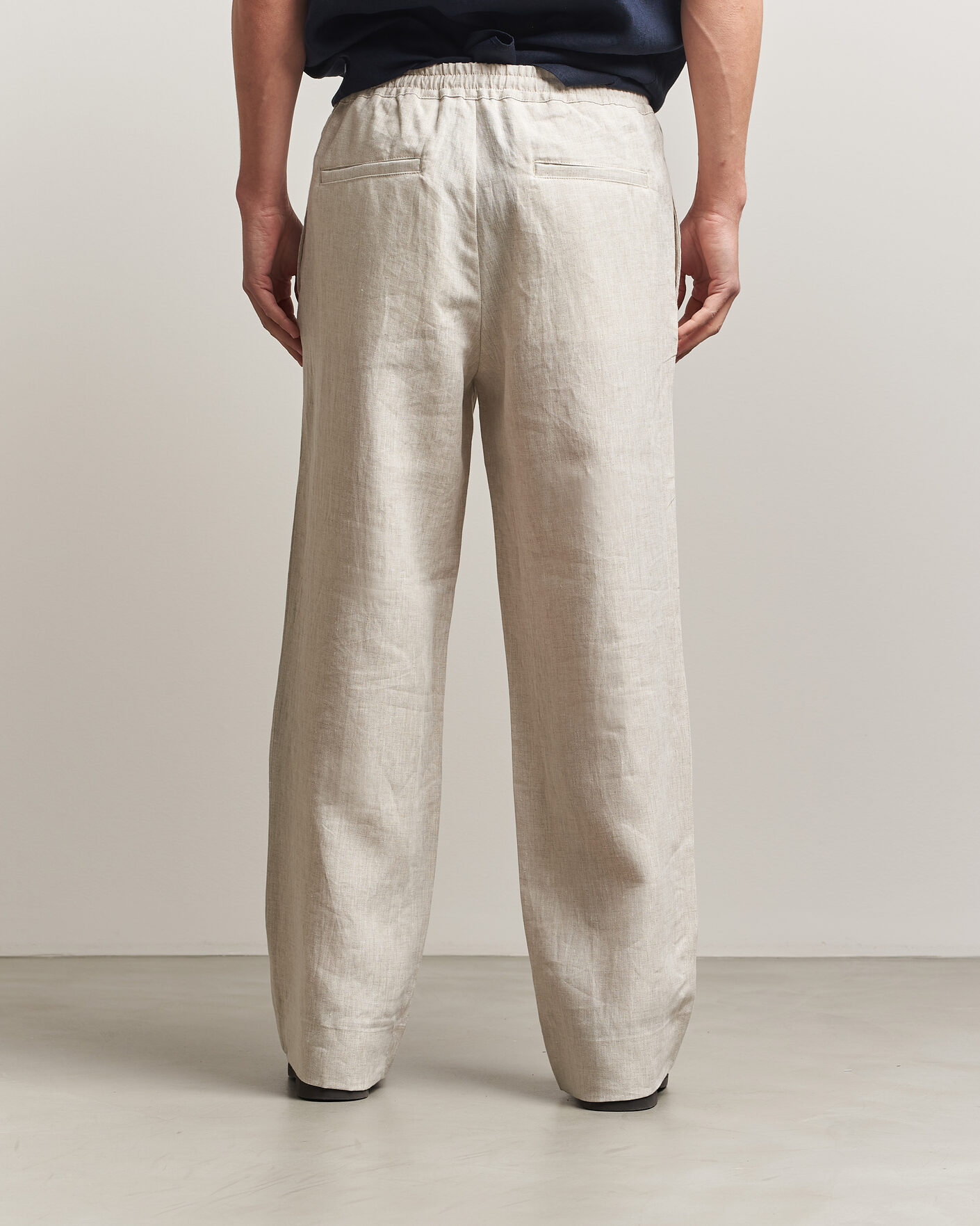 Herre | Bukser | J.Lindeberg | Noah Drape Linen Pants Moonbeam