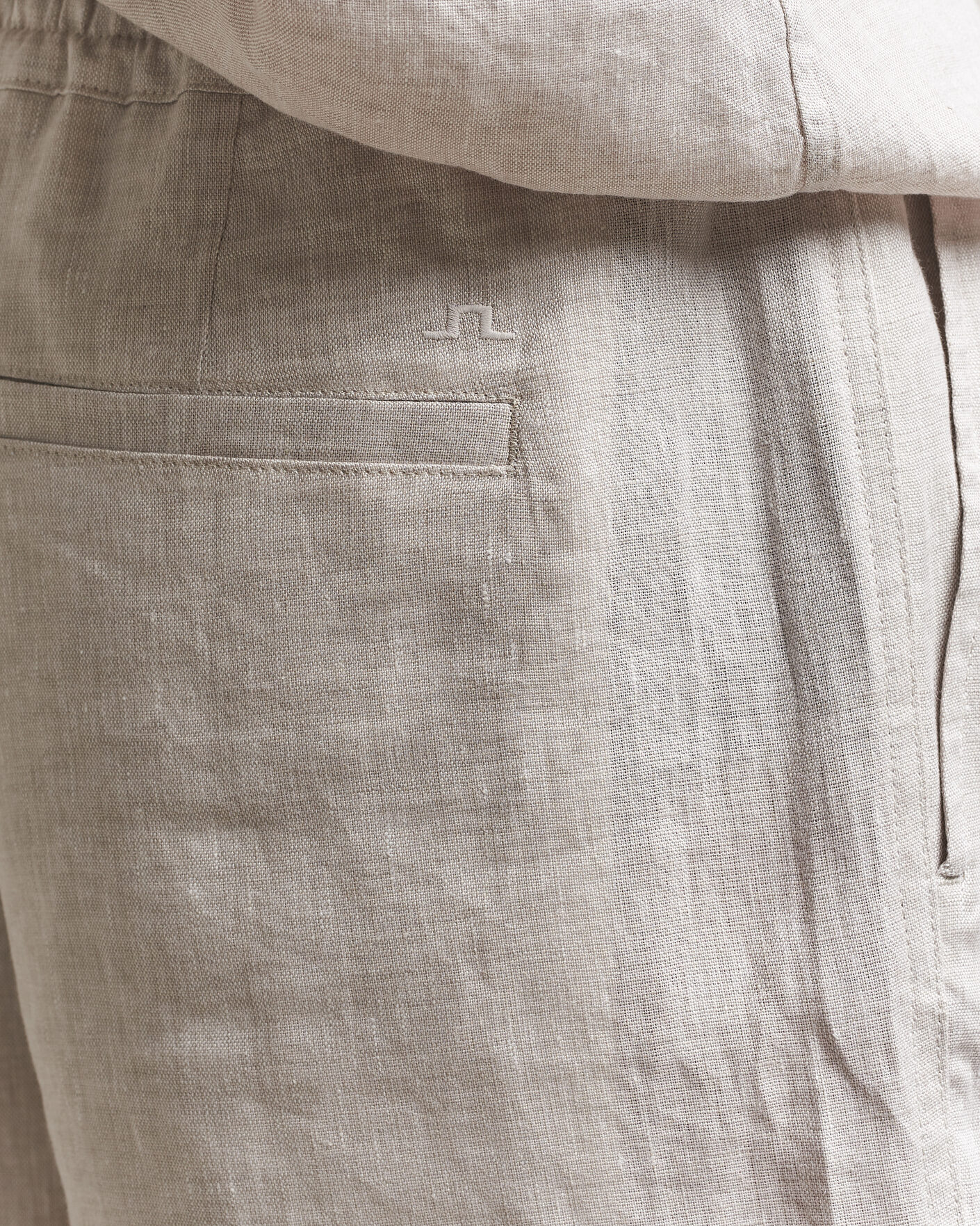 Herre | Shorts | J.Lindeberg | Joff Linen Drawstring Shorts Moonbeam