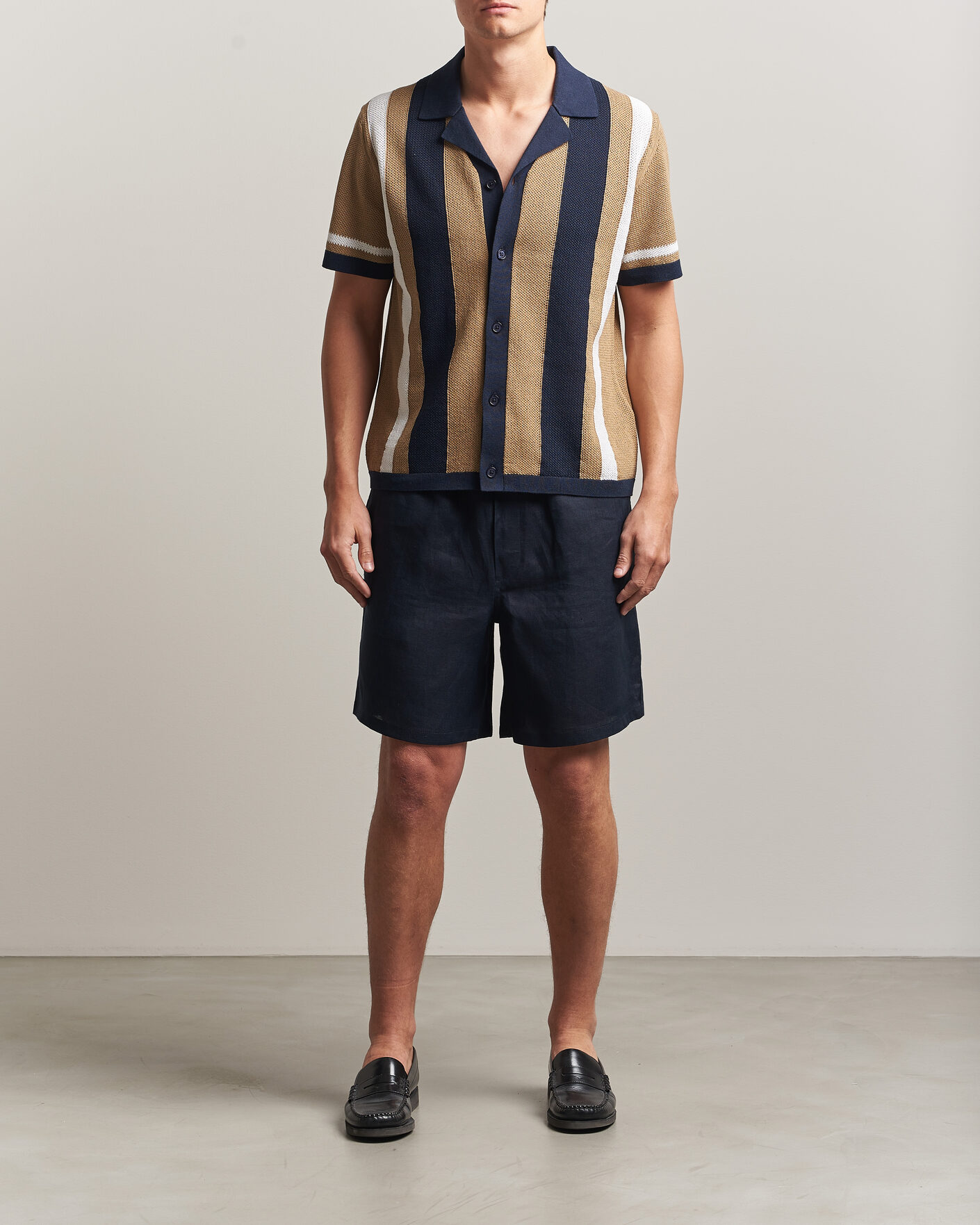Herre | Skjorter | J.Lindeberg | Remus Knitted Resort Shirt Kelp