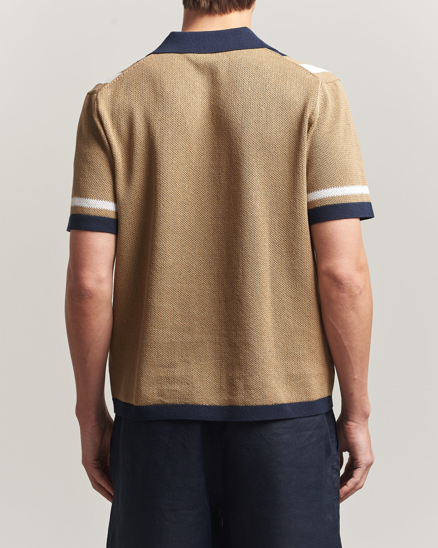 Herre | Skjorter | J.Lindeberg | Remus Knitted Resort Shirt Kelp