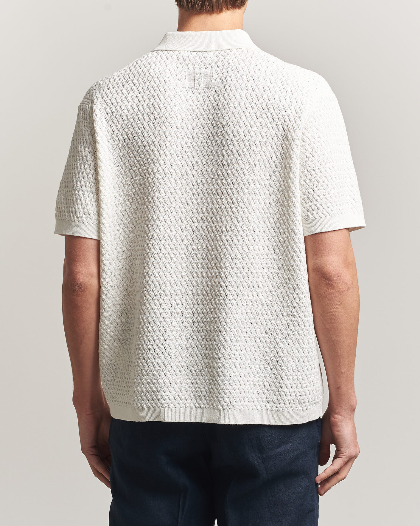 Herre | Polotrøjer | J.Lindeberg | Jacques Structured Knitted Polo Tofu