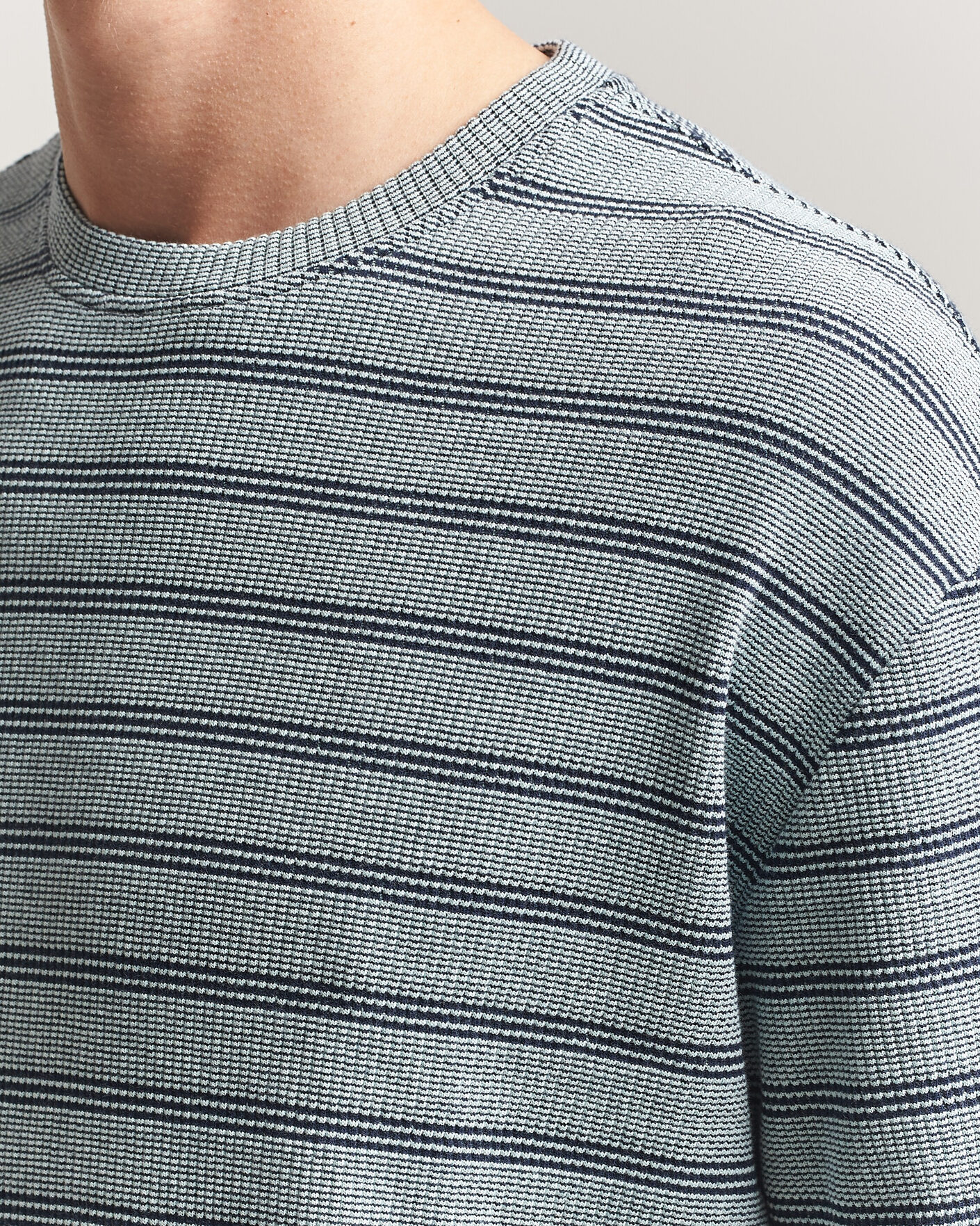 Herre | T-Shirts | J.Lindeberg | Jose Jacquard T-Shirt Estate Blue