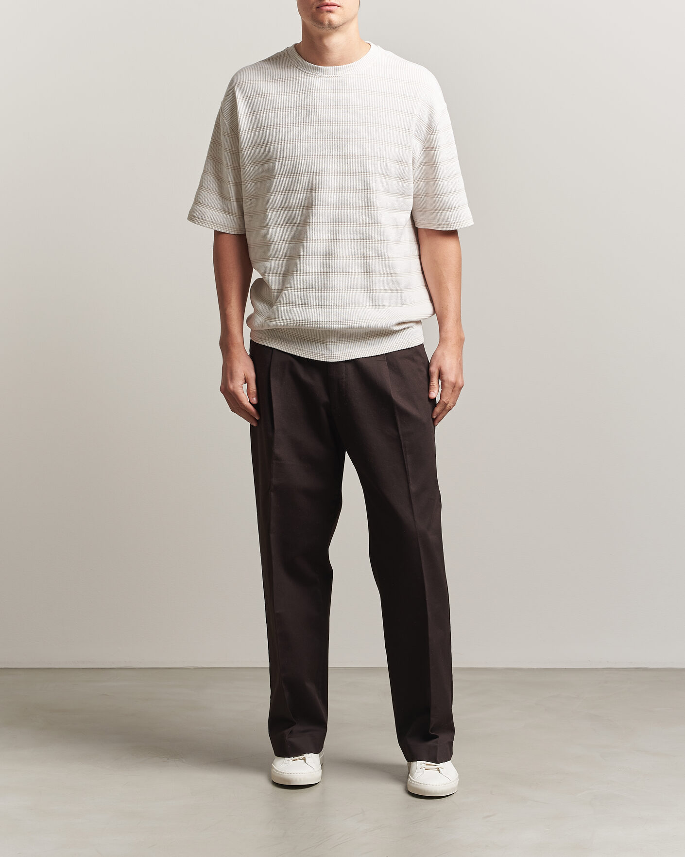 Herre | T-Shirts | J.Lindeberg | Jose Jacquard T-Shirt Moonbeam
