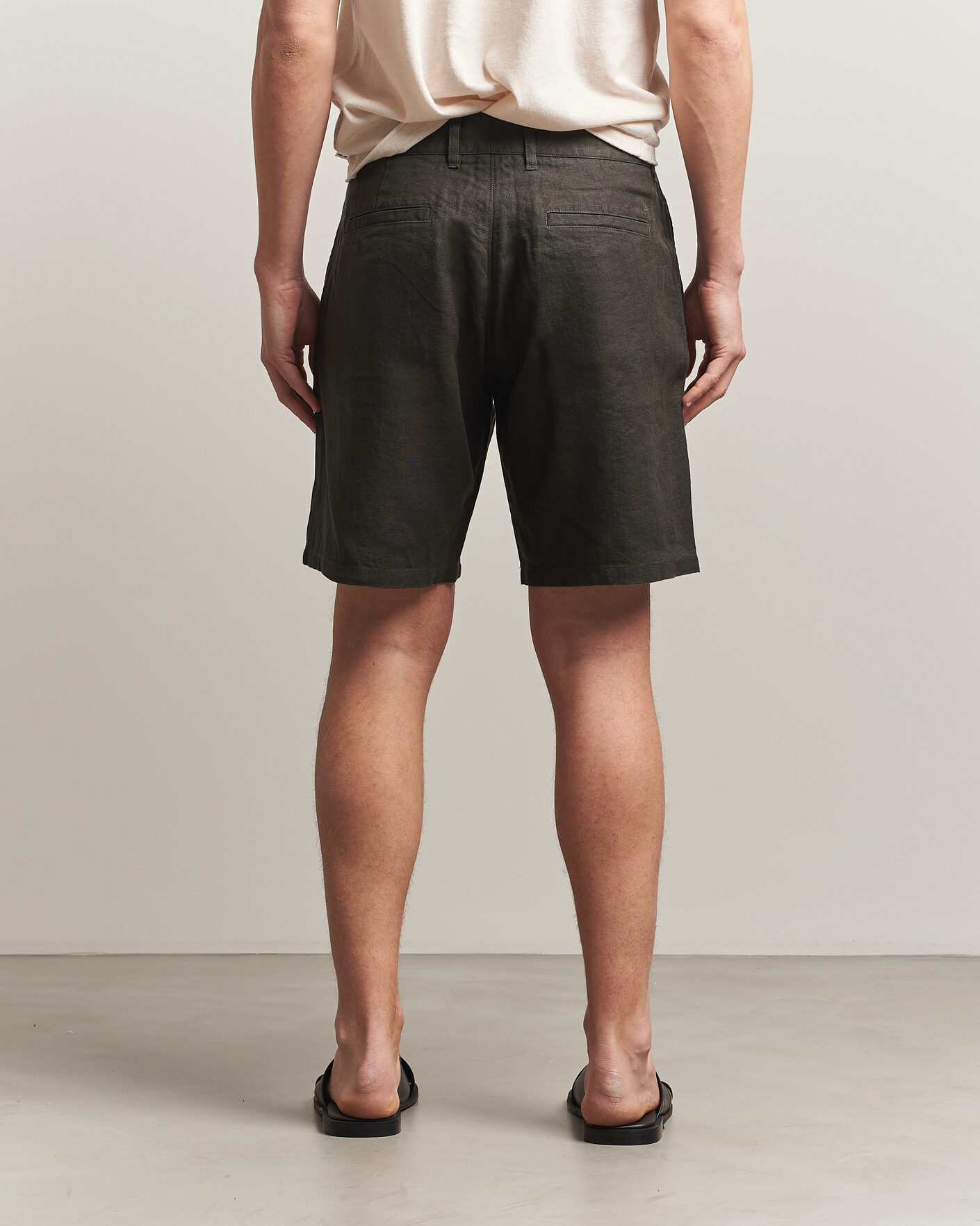 Herre | Shorts | NN07 | Aden Linen Shorts Dark Army