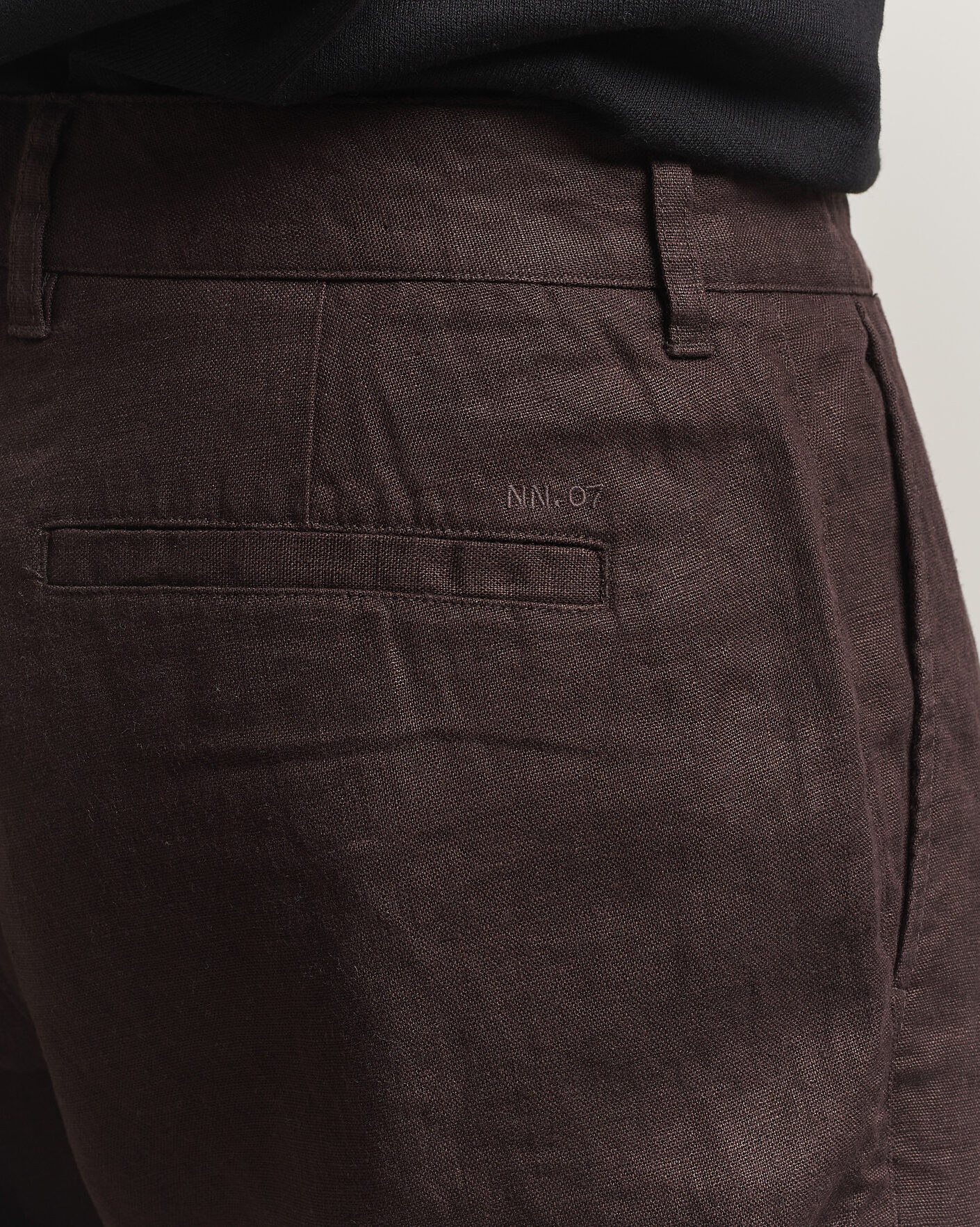 Herre | Bukser | NN07 | Aden Regular Fit Linen Trousers Dusky Port