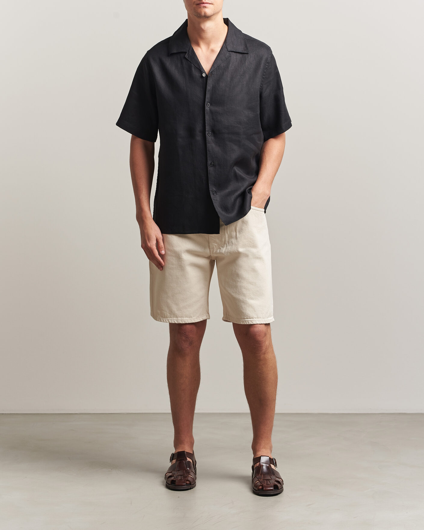 Herre | Skjorter | NN07 | Julio Linen Resort Shirt Black