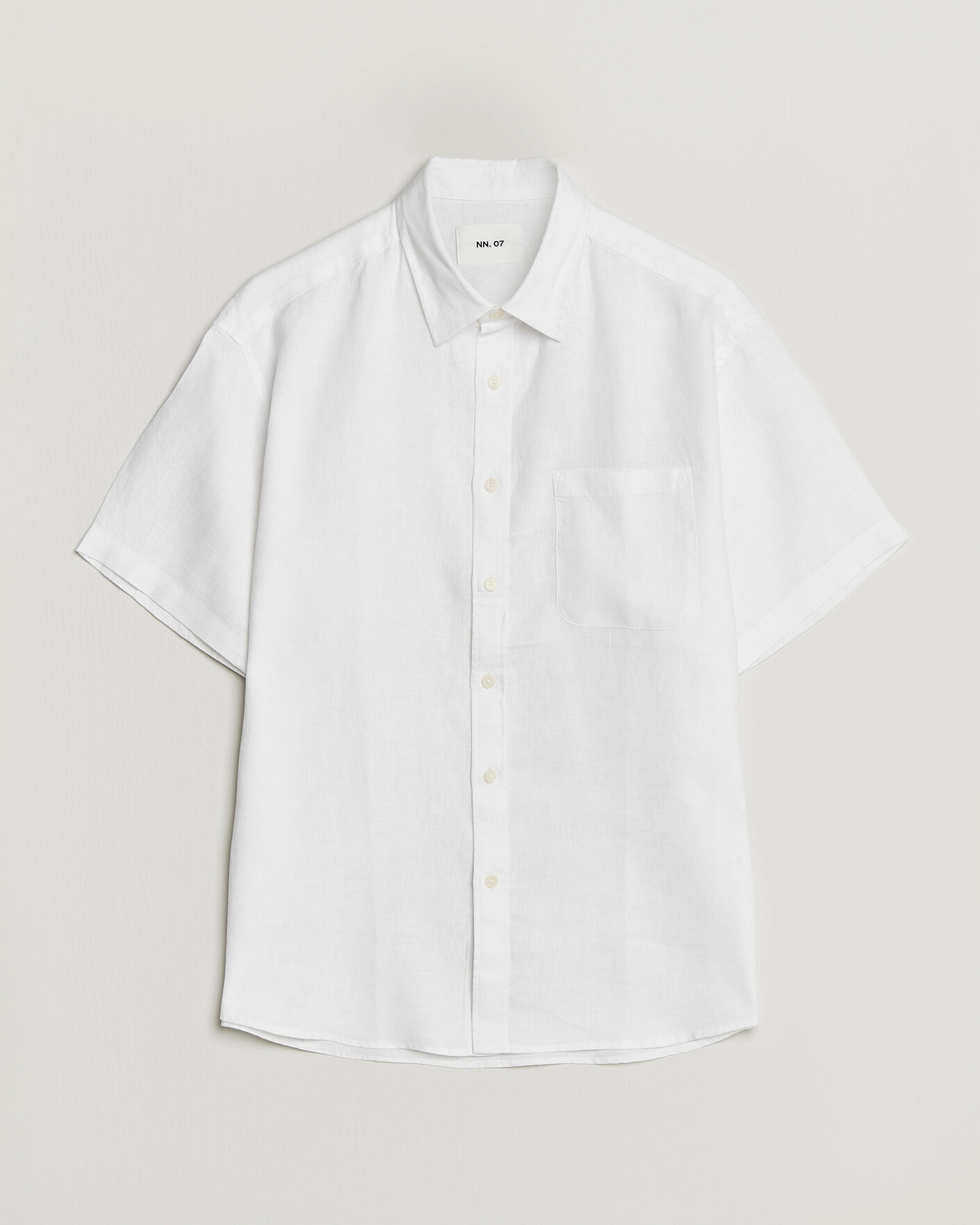 Herre | Skjorter | NN07 | Deon Linen Short Sleeve Shirt White