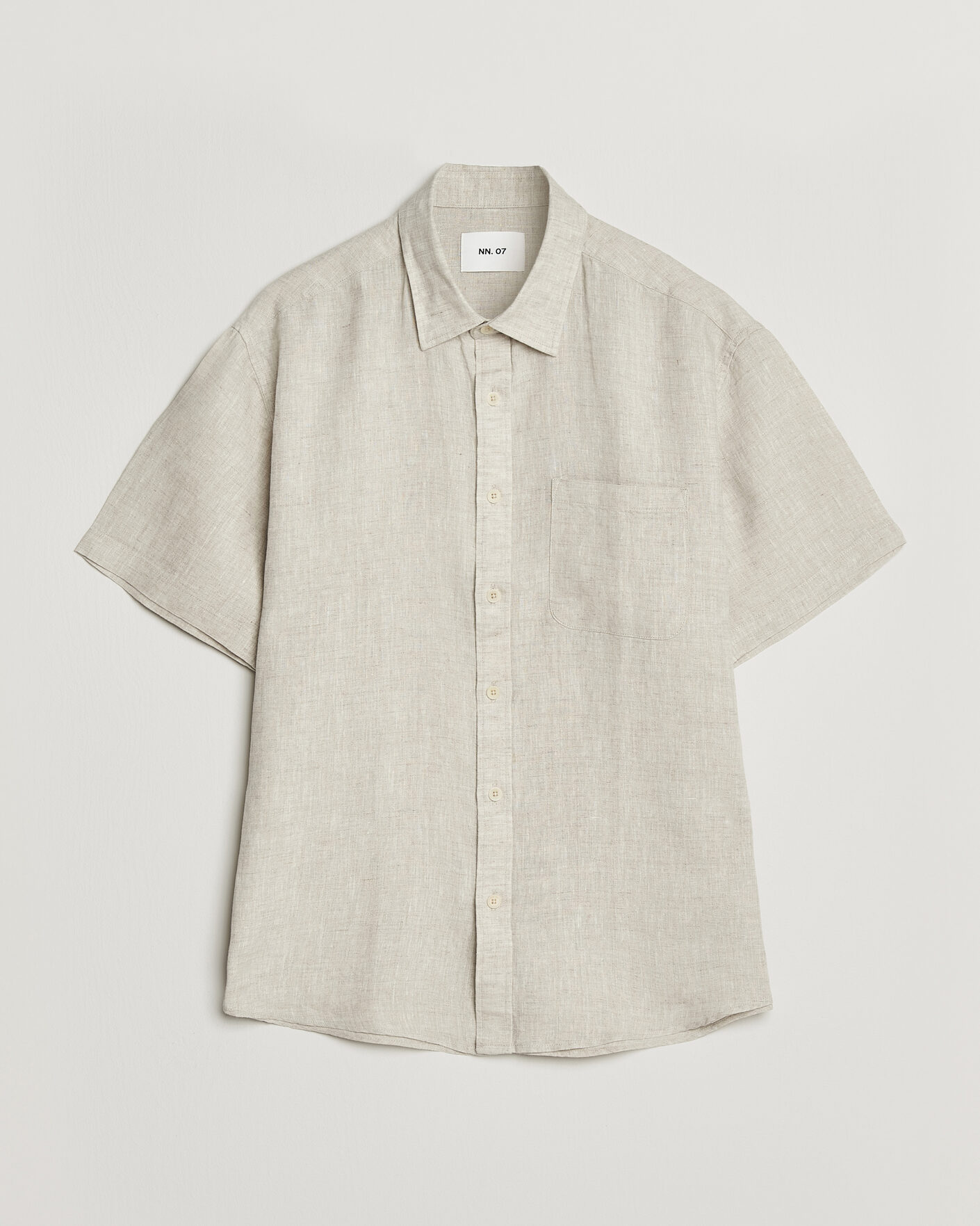 Herre | Skjorter | NN07 | Deon Linen Short Sleeve Shirt Oat