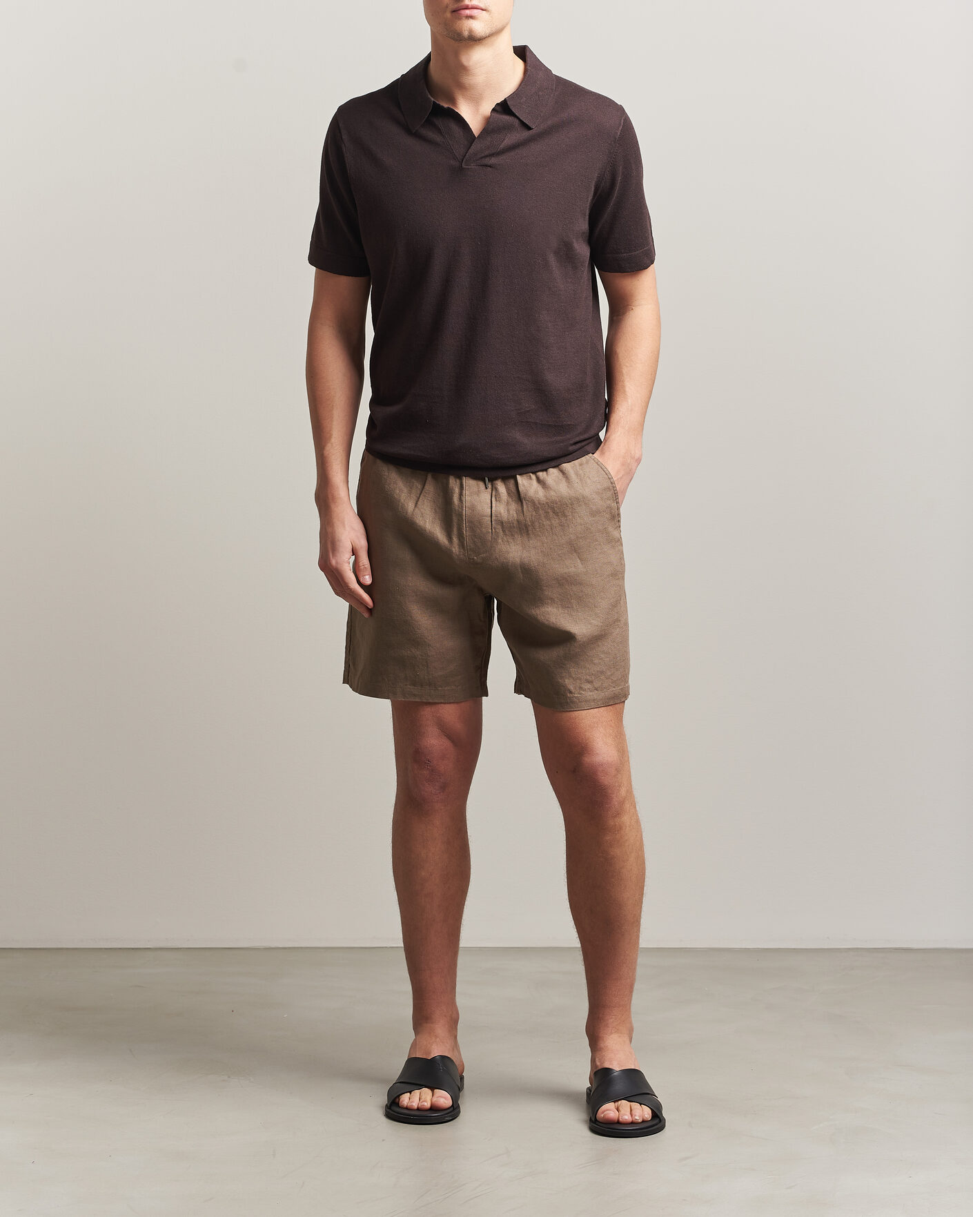 Herre | Polotrøjer | NN07 | Ryan Cotton/Linen Polo Dusky Port