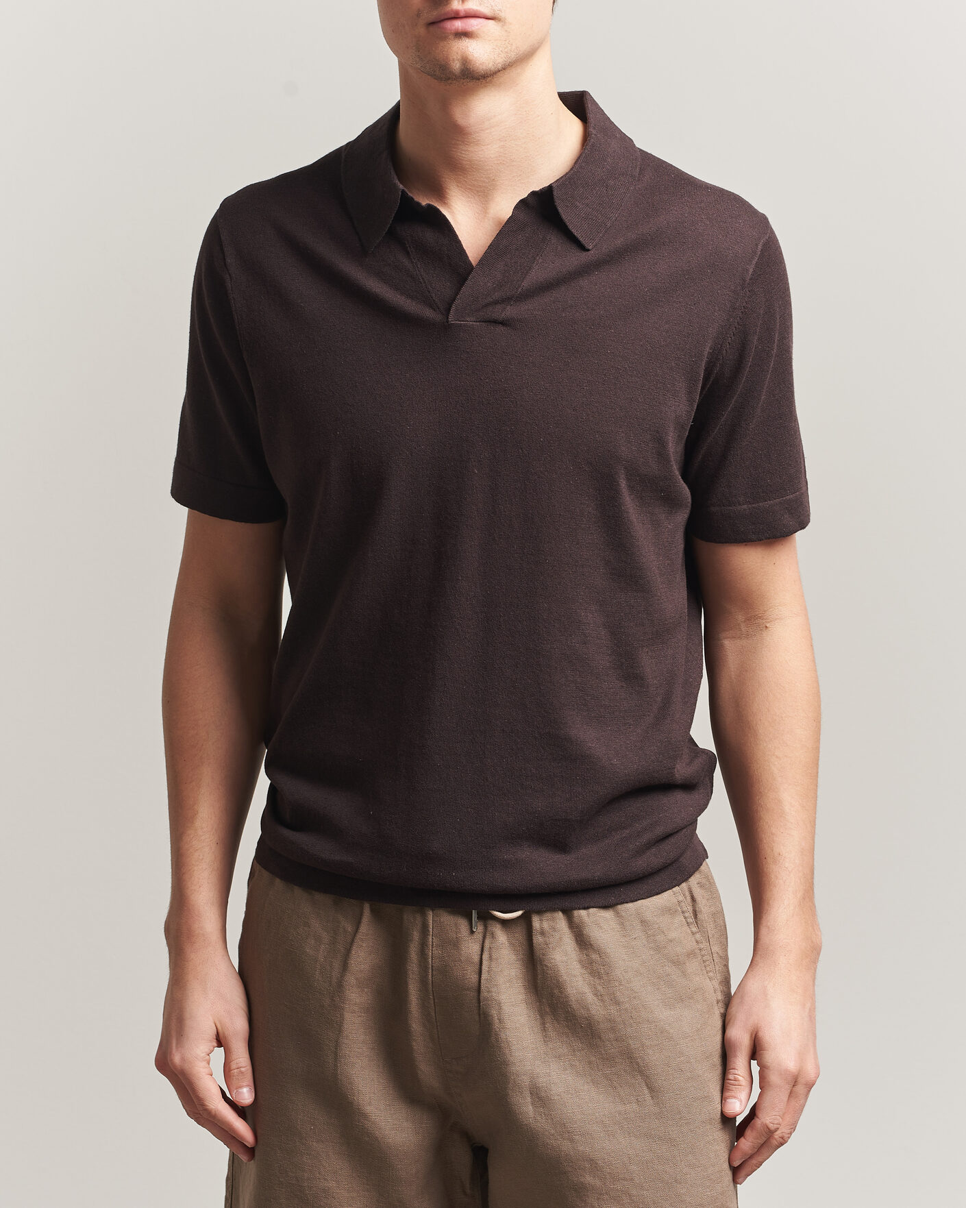 Herre | Polotrøjer | NN07 | Ryan Cotton/Linen Polo Dusky Port