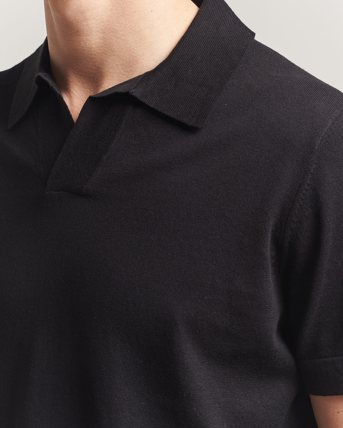 Herre | Polotrøjer | NN07 | Ryan Cotton/Linen Polo Black