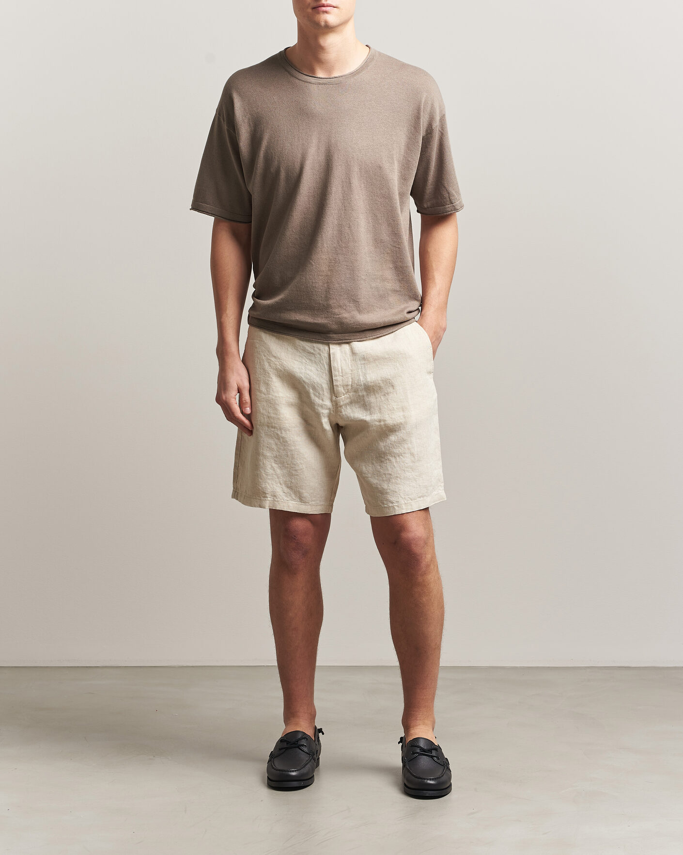 Herre | T-Shirts | NN07 | Ryan Cotton/Linen T-Shirt Clay Mirage