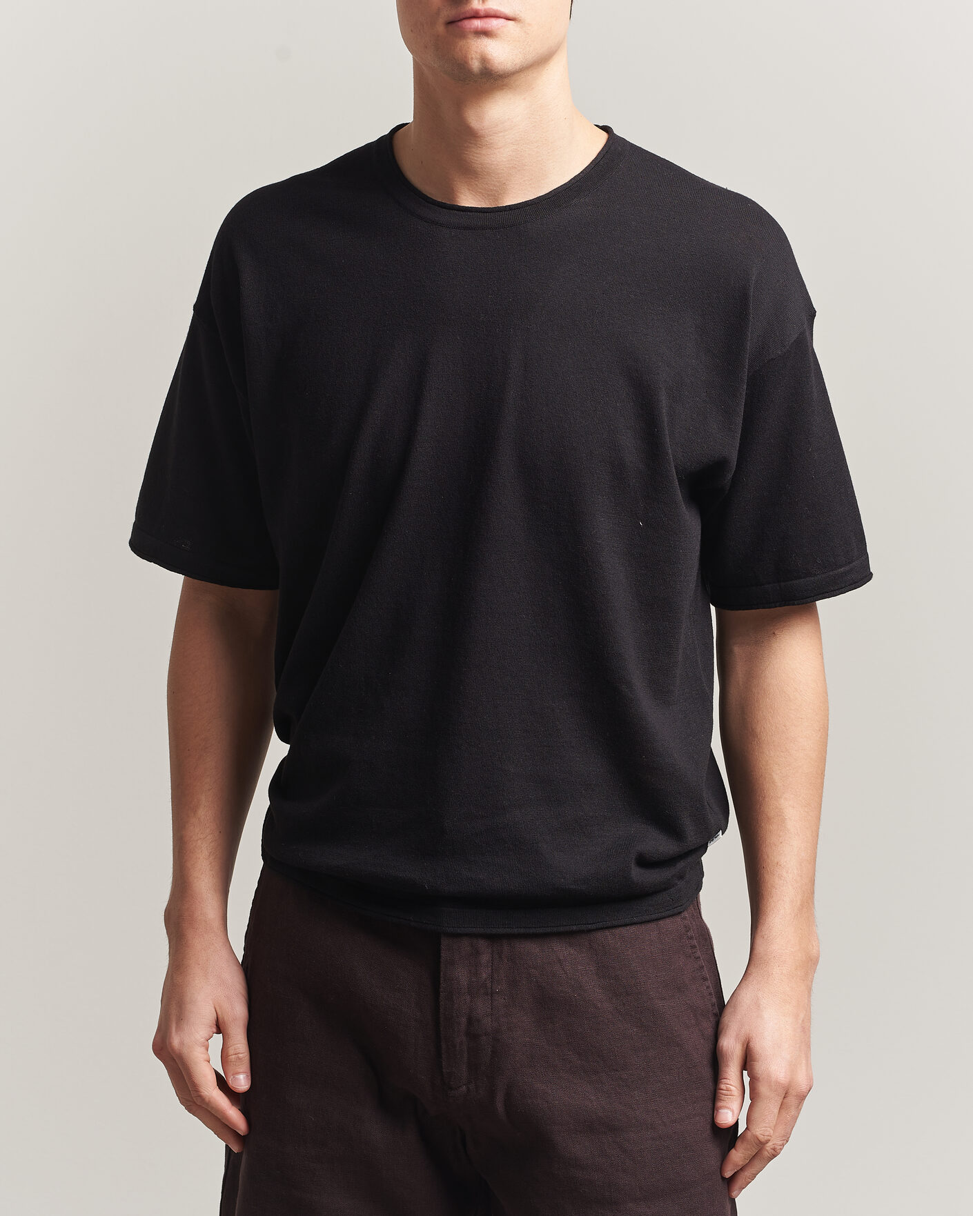 Herre | T-Shirts | NN07 | Ryan Cotton/Linen T-Shirt Black