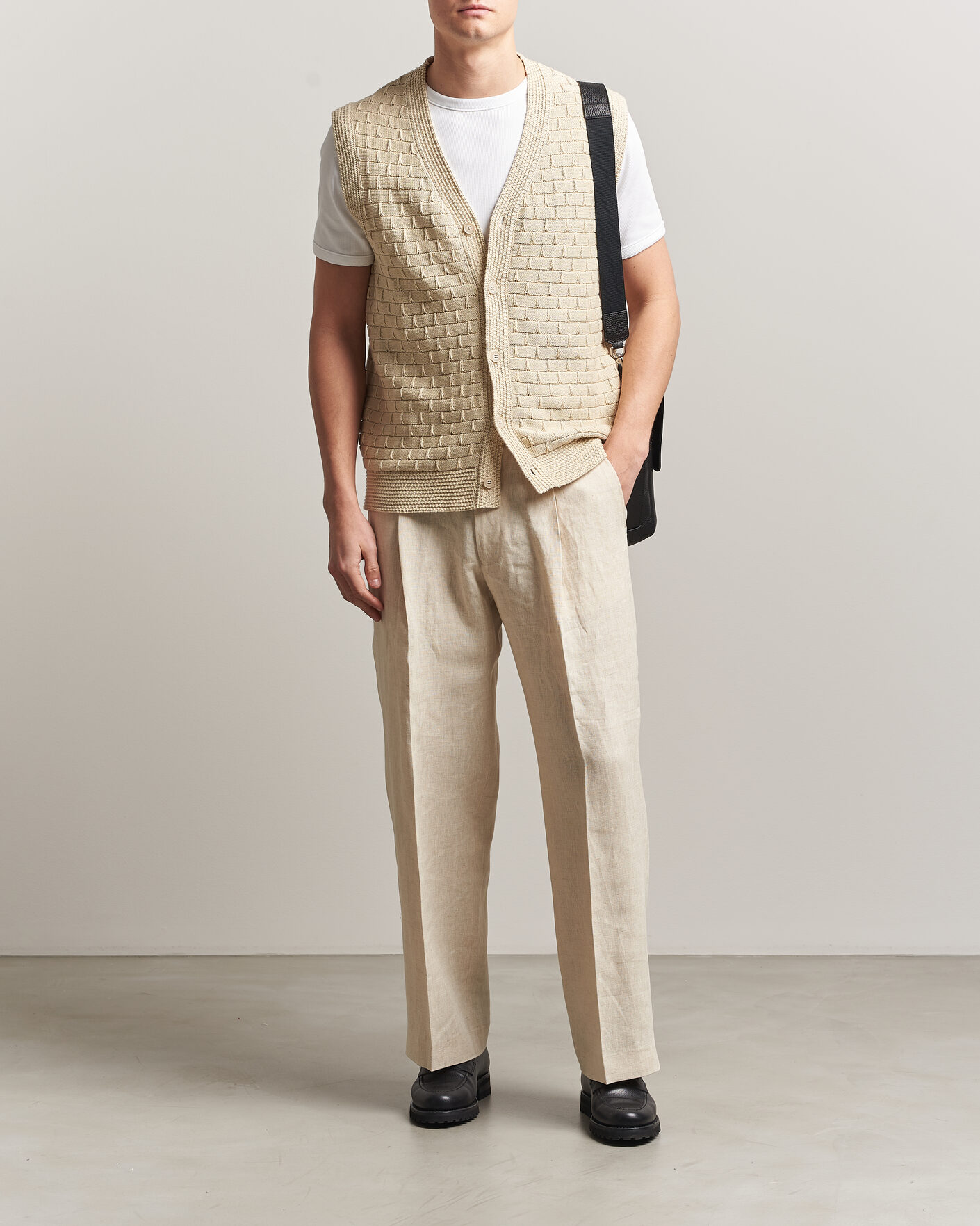 Herre | Bukser | NN07 | Kay Relaxed Fit Linen Trousers Oat