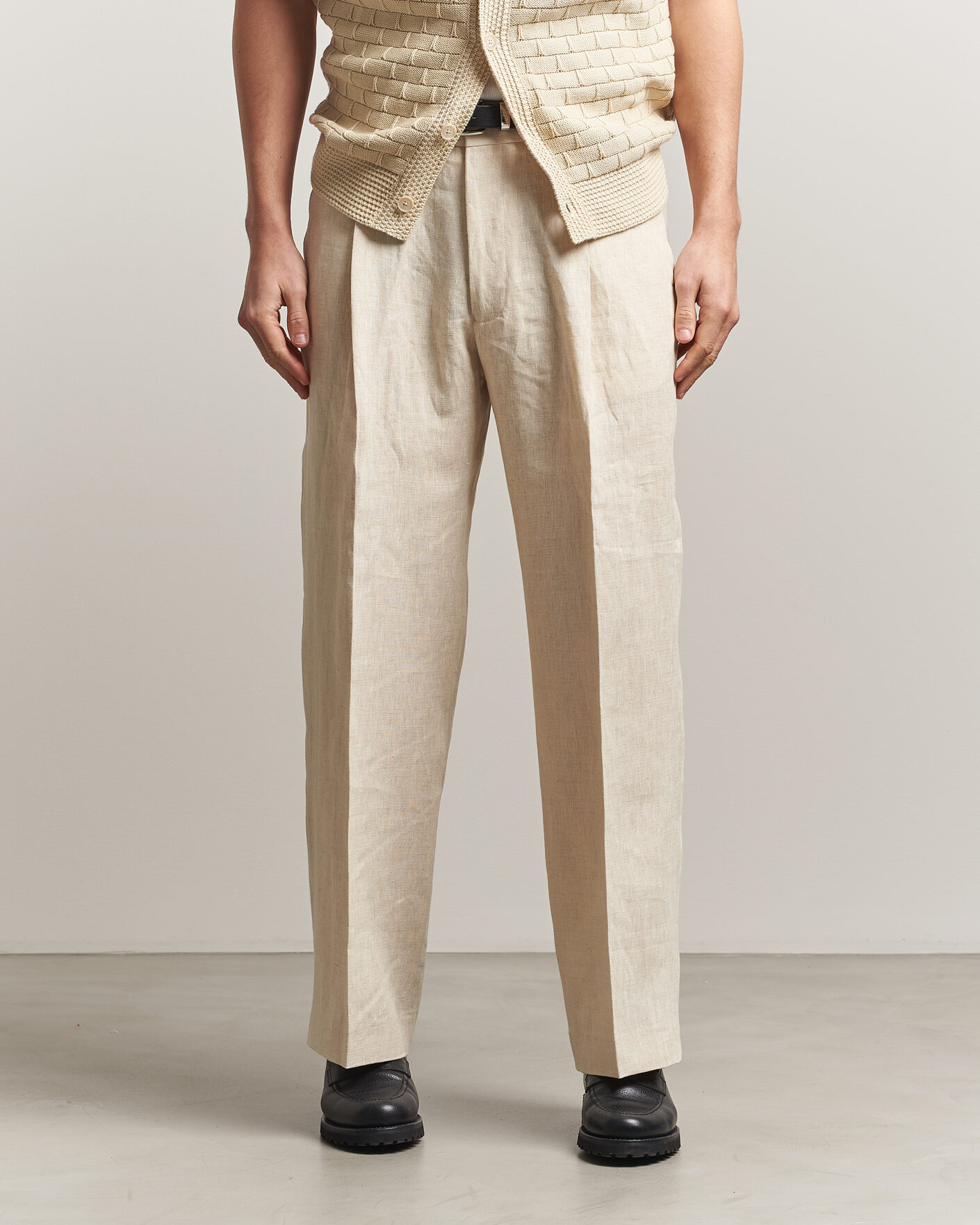 Herre | Bukser | NN07 | Kay Relaxed Fit Linen Trousers Oat