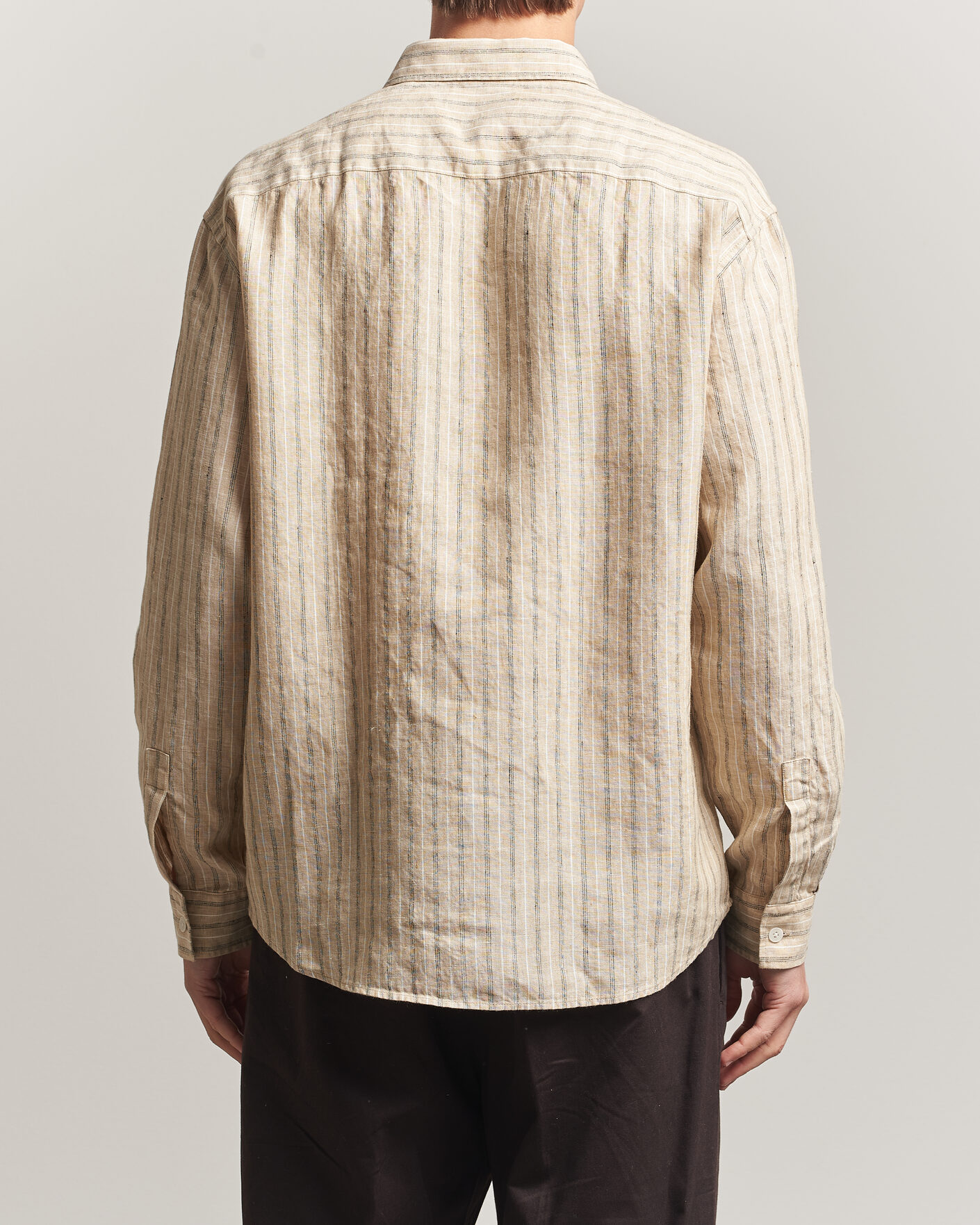 Herre | Skjorter | NN07 | Deon Linen Shirt Black Stripe