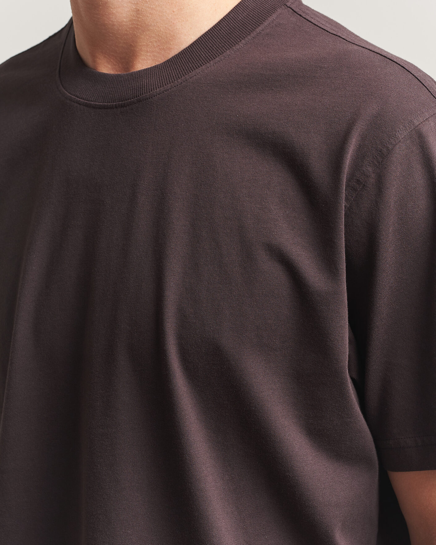 Herre | T-Shirts | NN07 | Adam Crew Neck T-Shirt Dusky Port