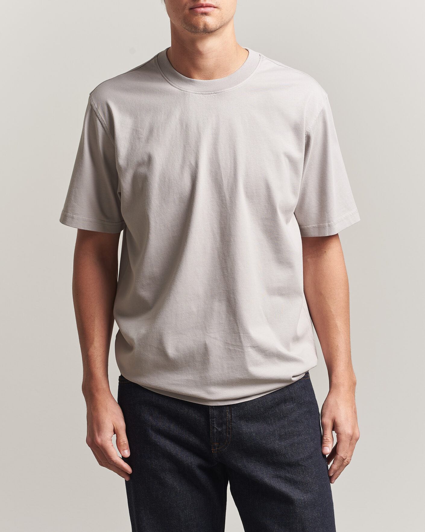 Herre | T-Shirts | NN07 | Adam Crew Neck T-Shirt Moon Dust