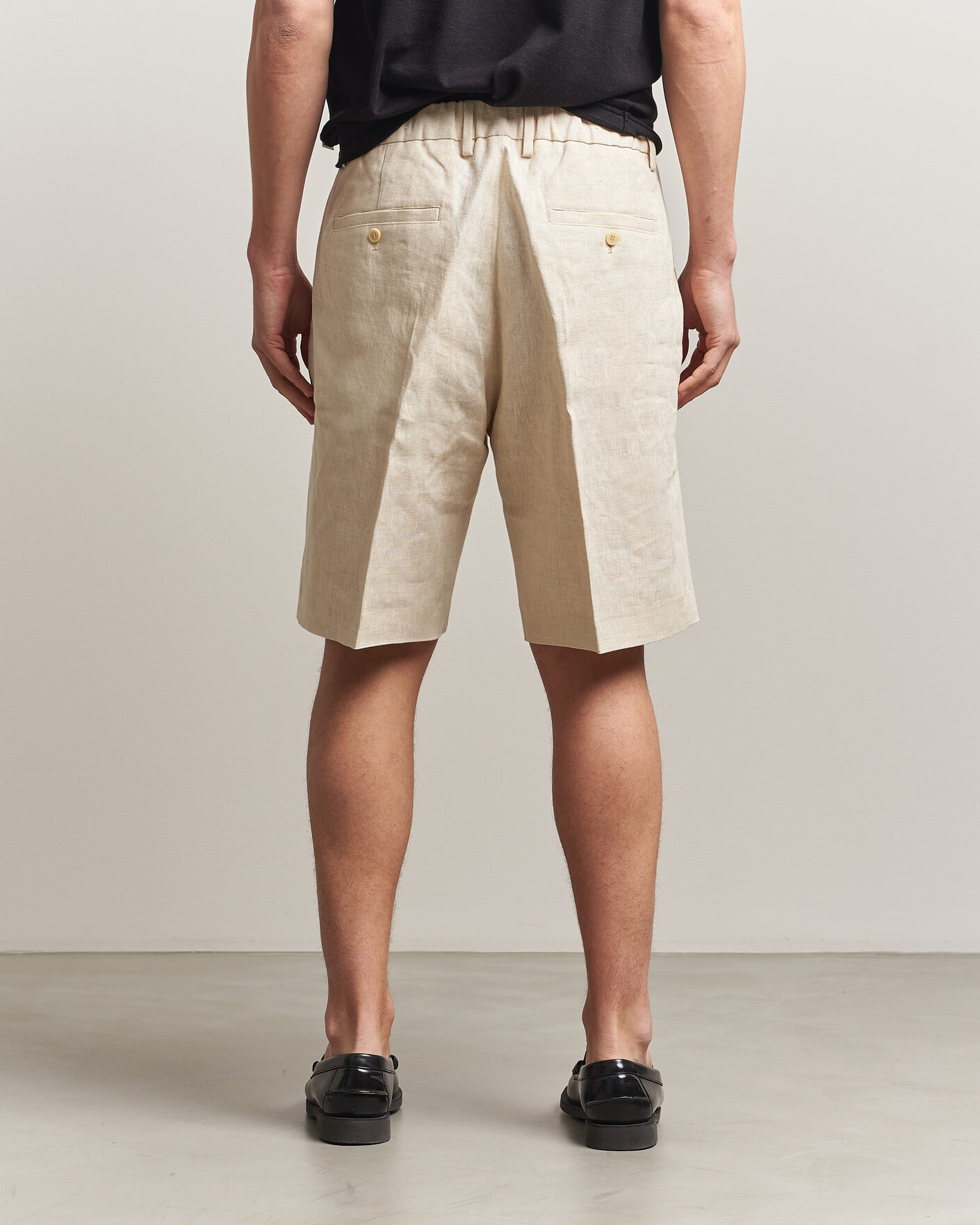 Herre | Shorts | NN07 | Kay Relaxed Fit Linen Drawstring Shorts Oat