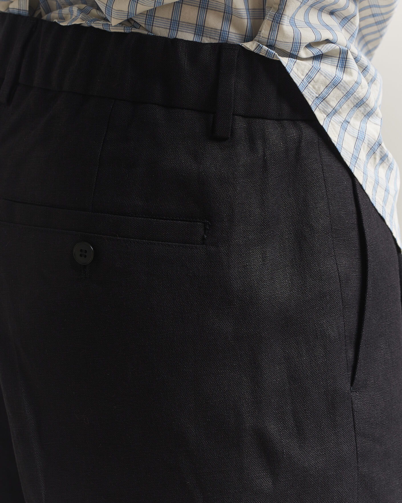 Herre | Shorts | NN07 | Kay Relaxed Fit Linen Drawstring Shorts Black