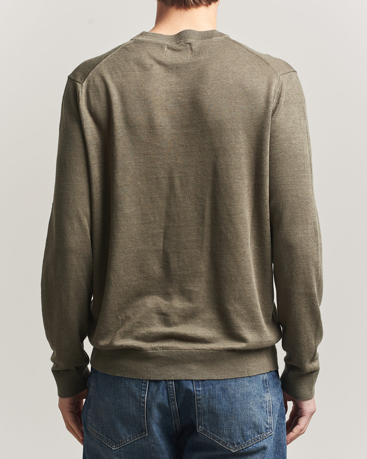 Herre | Trøjer | NN07 | Ted Linen Knitted Sweater Capers Green
